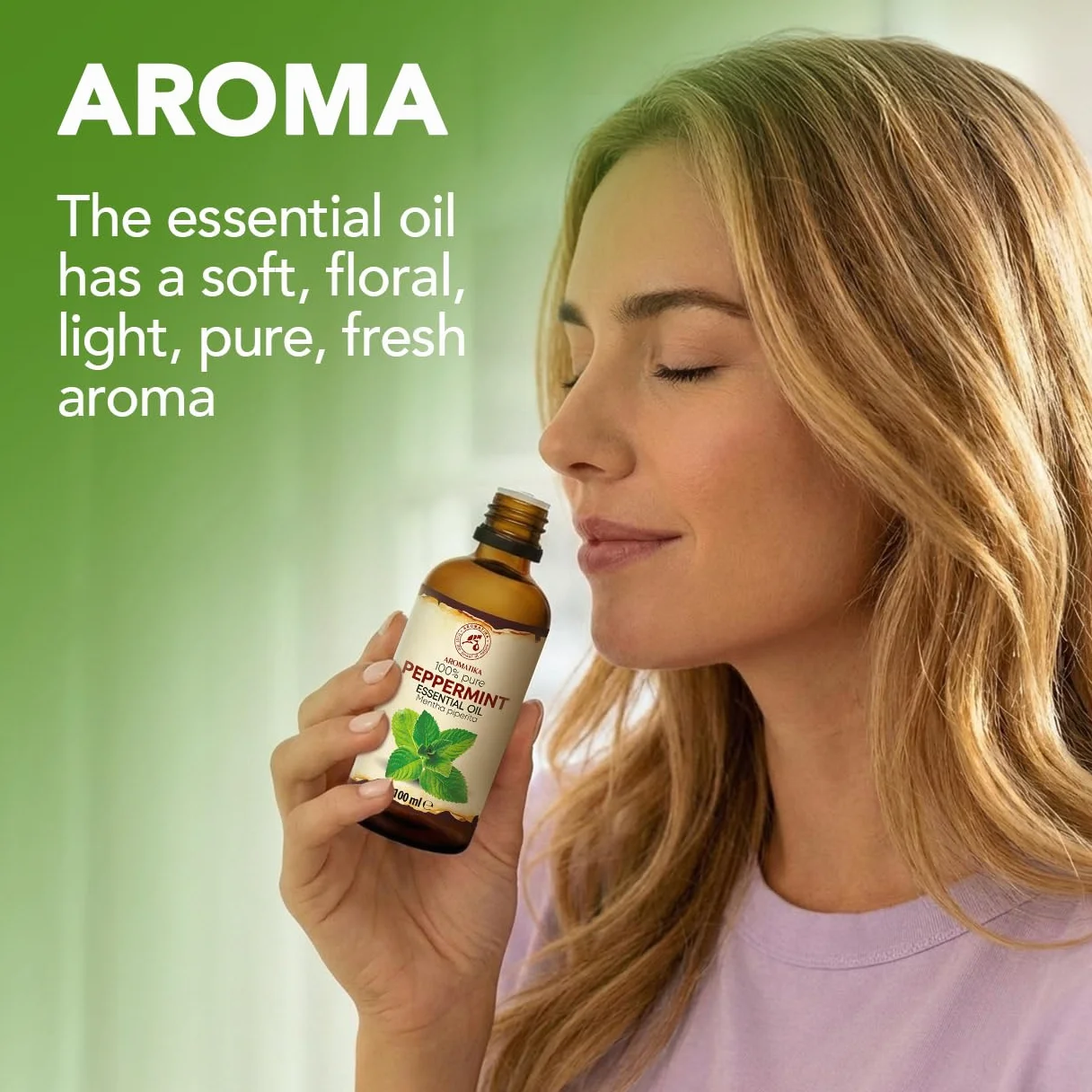 Olejek Eteryczny Z Mięty Pieprzowej 100 ml - Mentha Piperita - Olejek Aromatyczny do Dyfuzora - Aromaterapia - Świece Zapachowe - Mydła - Odświeżanie Powietrza
