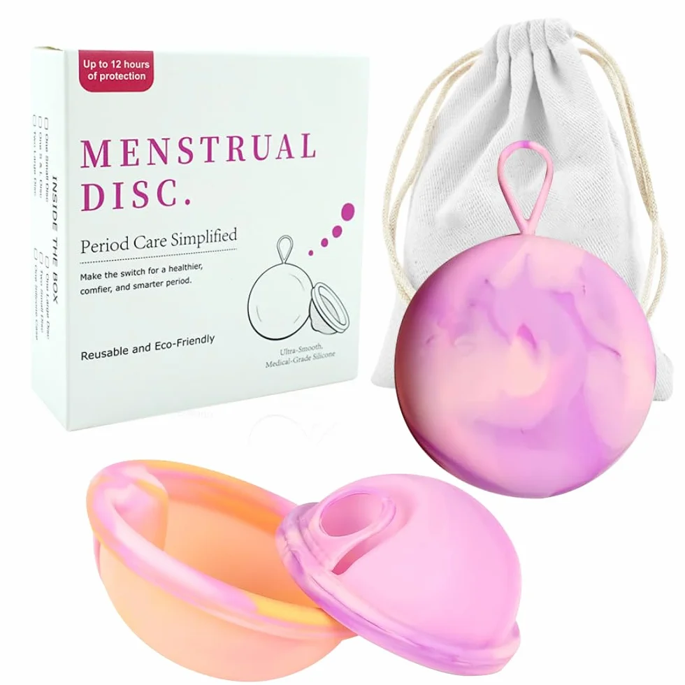 Zestaw krążków menstruacyjnych silikonowych S+L z kieszeniami do przechowywania