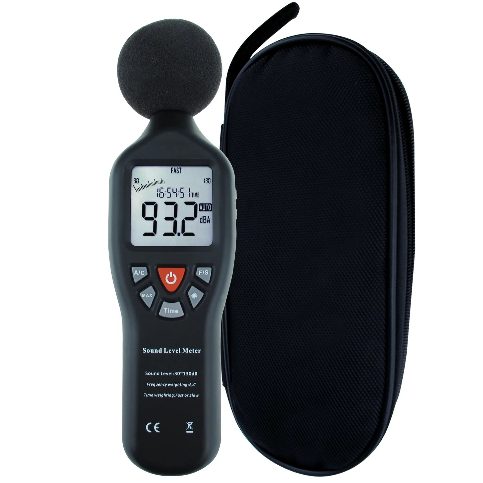 GAIN EXPRESS Handheld Digital Sound Tester poziomu hałasu, kalibrator do miernika poziomu dźwięku 94 dB i 114 dB wyjście klasa I w/bateria +/- 0,3 dB system pomiarowy