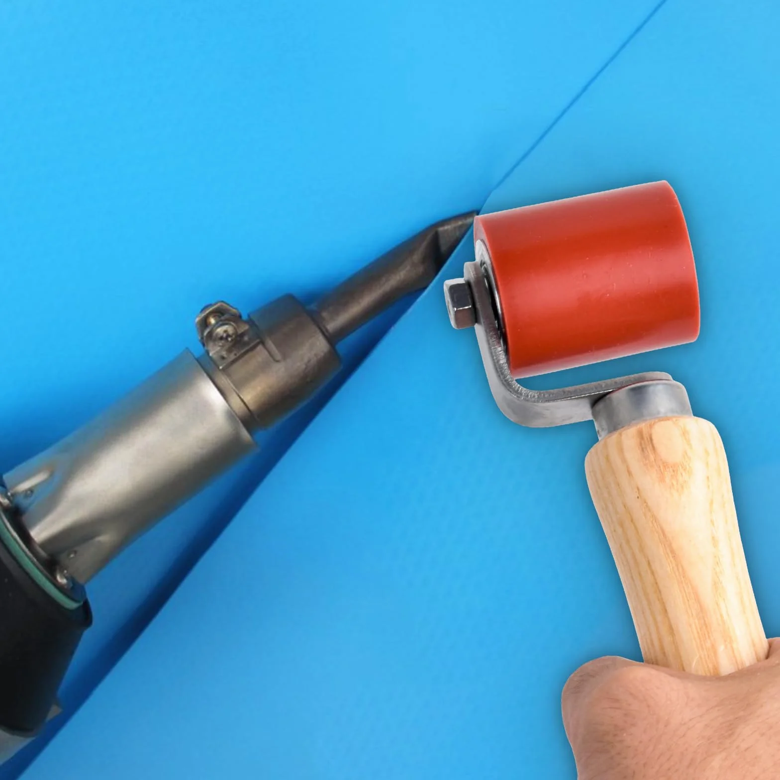 40 mm Odporny na wysoką temperaturę silikonowy wałek spawalniczy do materiałów PVC i syntetycznych, silikonowy wałek ręczny ręczny Rolka dociskowa Ręczny wałek dachowy Rolka dociskowa