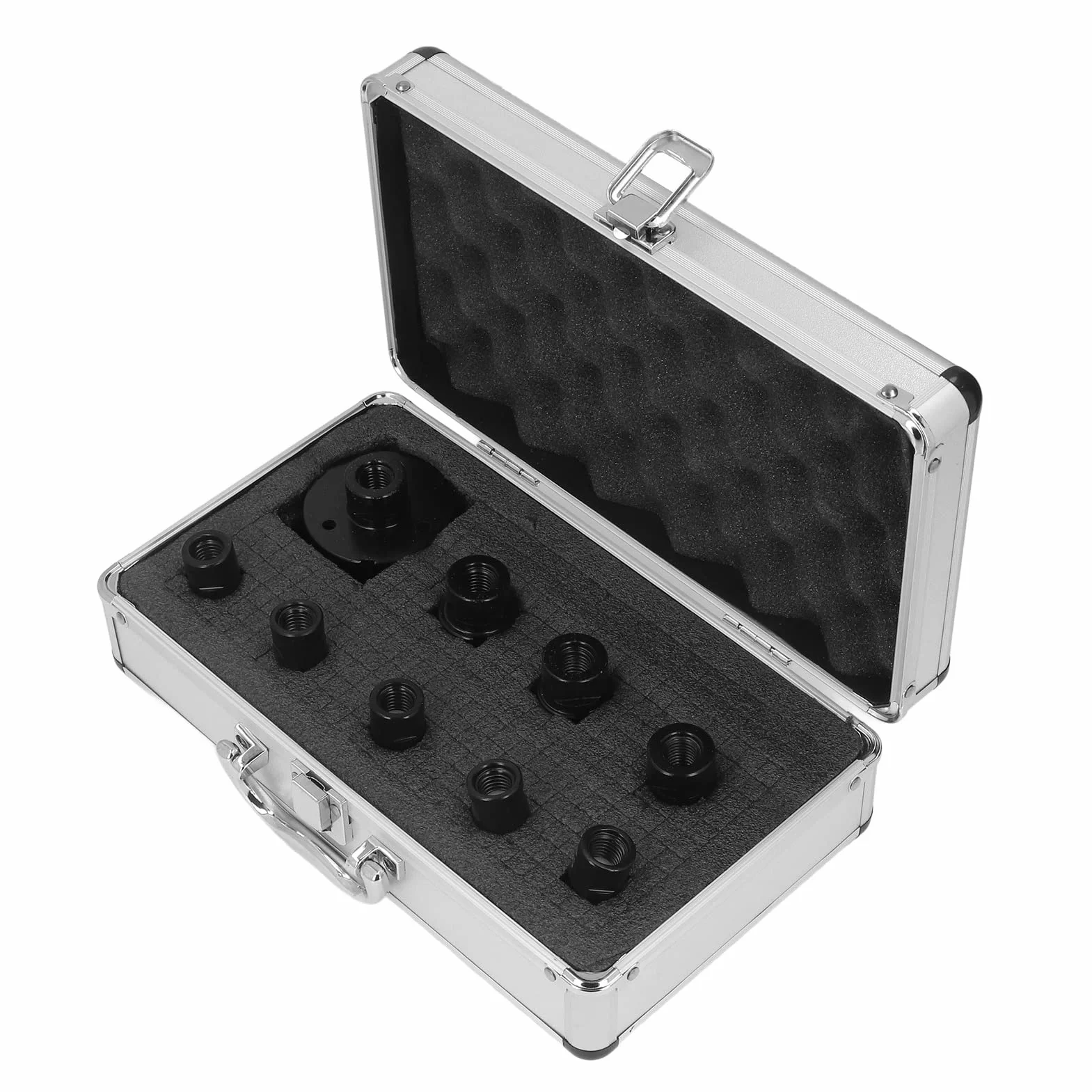 FTVOGUE 9 szt. Zestaw Otwornic Diamentowych Lutowane Wiertła Diamentowe M14 do Szlifierki Kątowej 5 Mm do 68 Mm Zagęszczona Powłoka Szmerglowa Szklanych Płytek Ceramicznych Wiercenie w Kamieniu