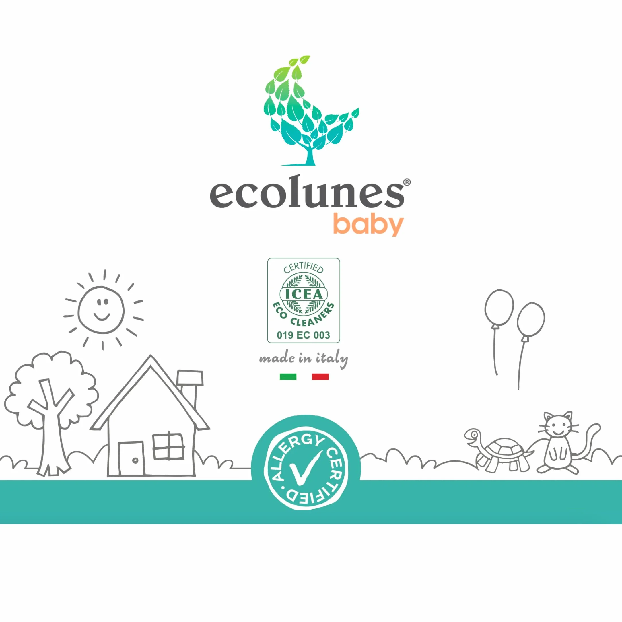 Ecolunes Baby Fruit & Vegetable Wash hipoalergiczny płyn do mycia ciała dla dzieci z owocami i warzywami, bezzapachowy, 99,5% składników pochodzenia naturalnego, nie powoduje alergii, 500 ml
