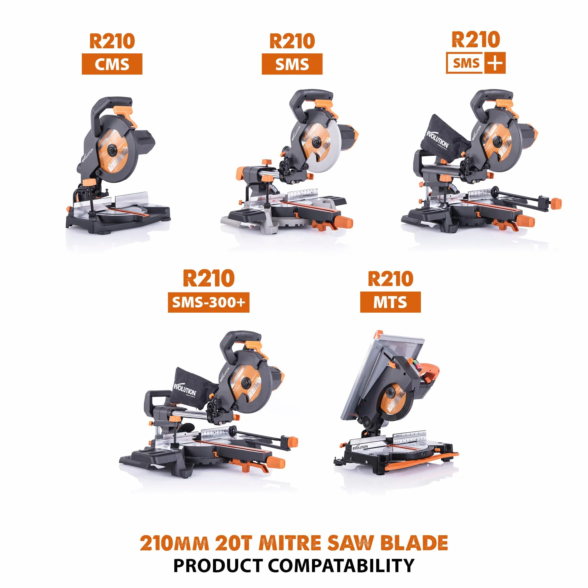 Evolution Power Tools Tarcza RAGEBLADE210MULTI R210TCT TCT 210 mm do drewna metalu plastiku