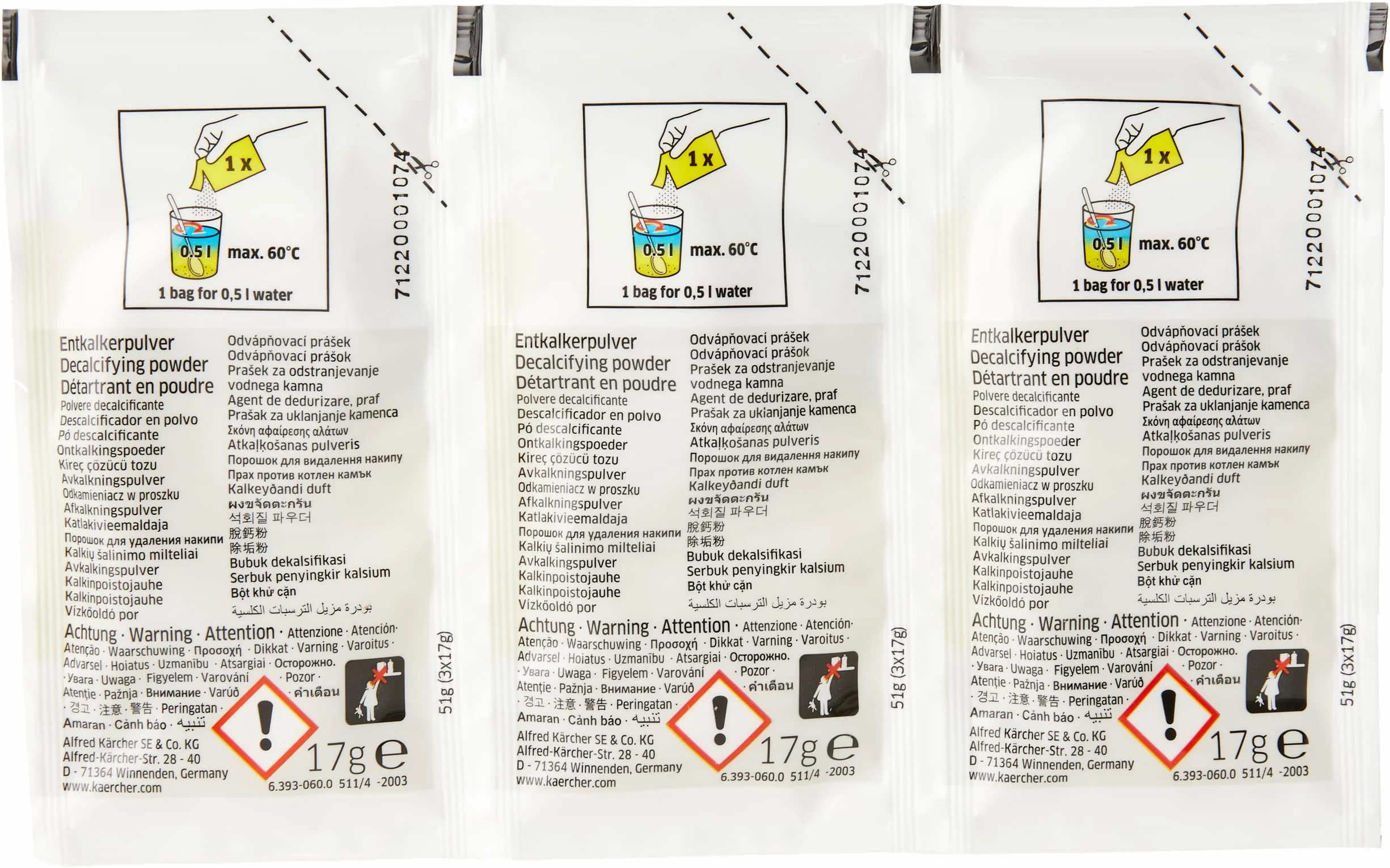 Kärcher Odkamieniacz w proszku do parownic, czajników i ekspresów do kawy ( 6 x 17g) 6.295-987.0