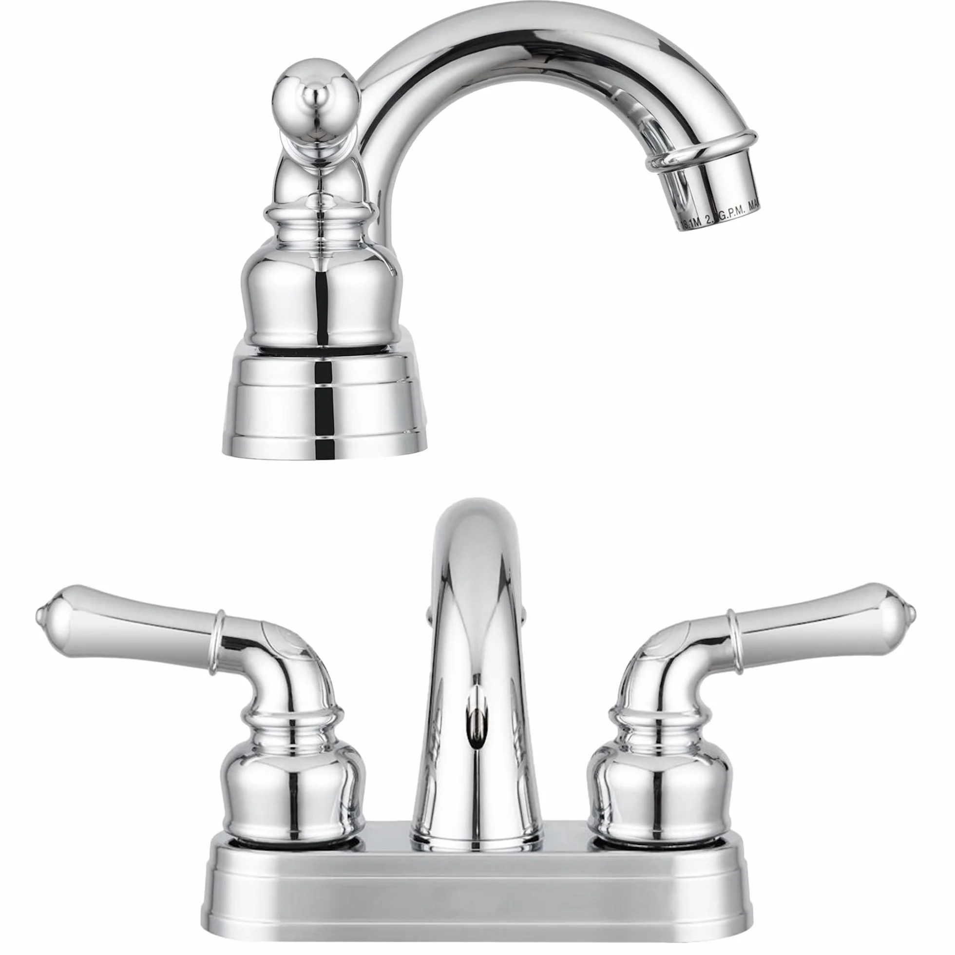 Dura Faucet DF-PL620C-CP RV bateria umywalkowa łazienkowa - płynnie obracana 2-dźwigniowa (chrom)