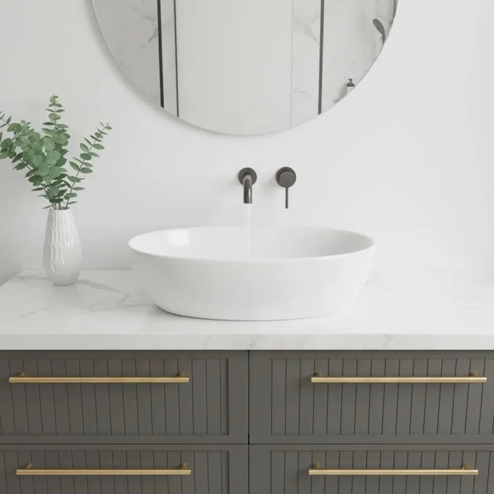 Rea - Bateria Umywalkowa Podtynkowa Łazienkowa Lungo + Box, Mosiądz, Głowica Ceramiczna