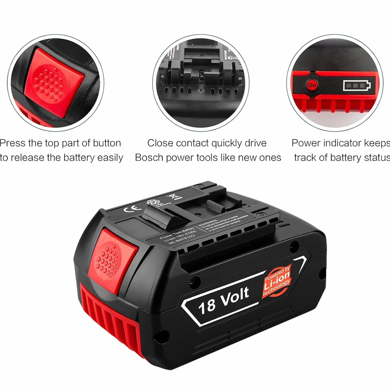 Akumulator litowo-jonowy 18 V zamienny do narzędzi systemowych 3000 mAh 4000 mAh 5000 mAh 6000 mAh odpowiedni do akumulatora bezprzewodowego