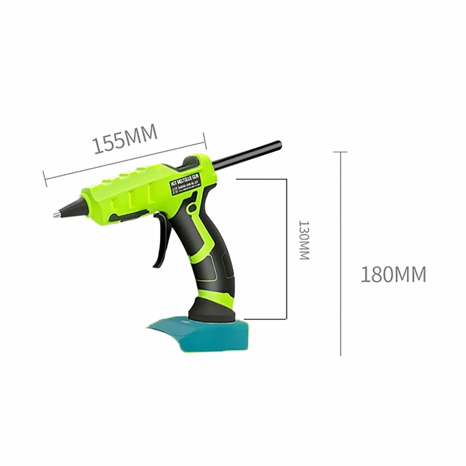 Pistolet Do Kleju Na GorąCo Elektryczny Pistolet Do Klejenia Na Gorąco Bezprzewodowy Do Baterii Dysza Przeciw Oparzeniom DIY Spawanie Hot Wiatrówka 7mm Kleje W Sztyfcie(With 60 Glue Sticks)