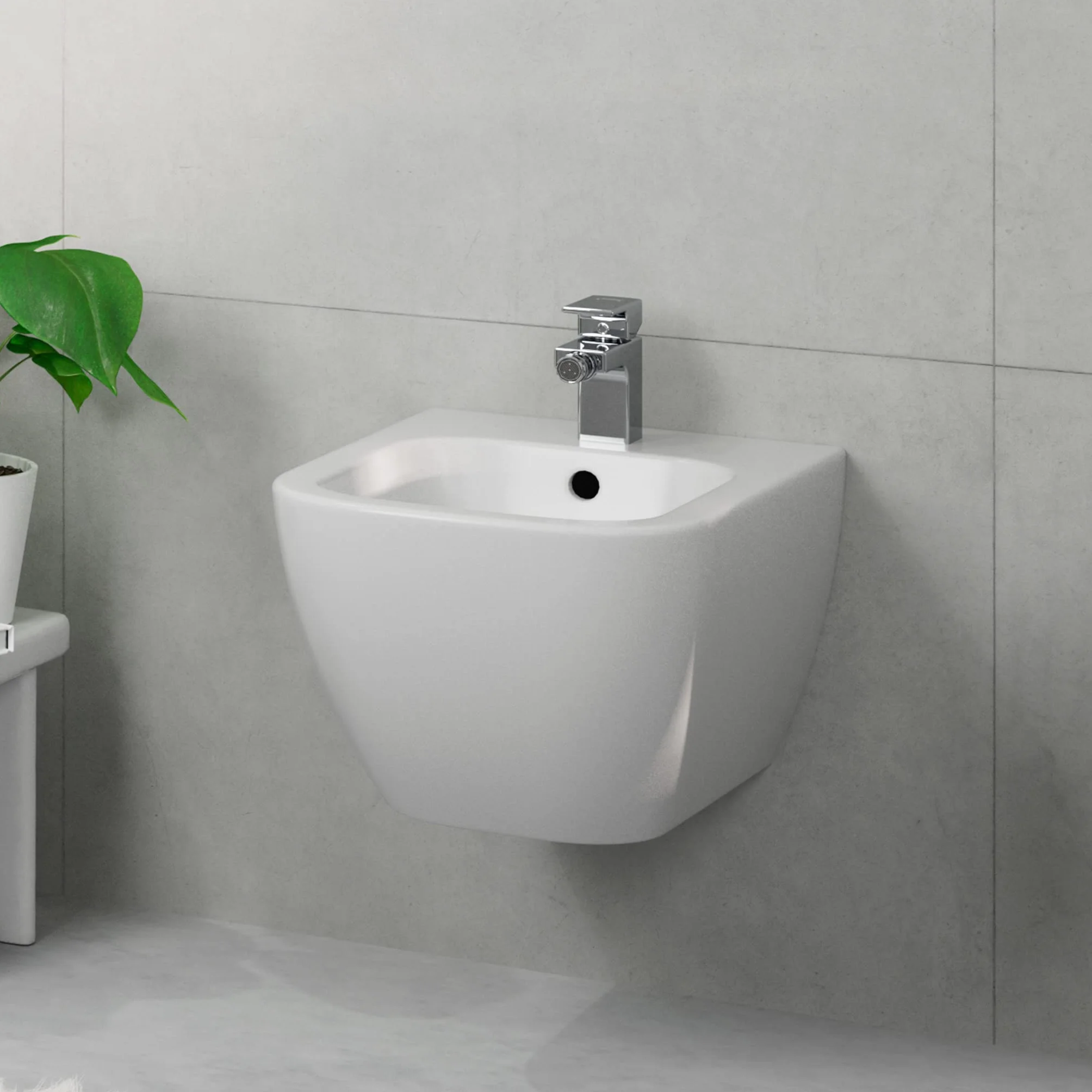 Hansgrohe Vernis Shape Jednouchwytowa bateria bidetowa z kompletem odpływowym, chrom, 71211000