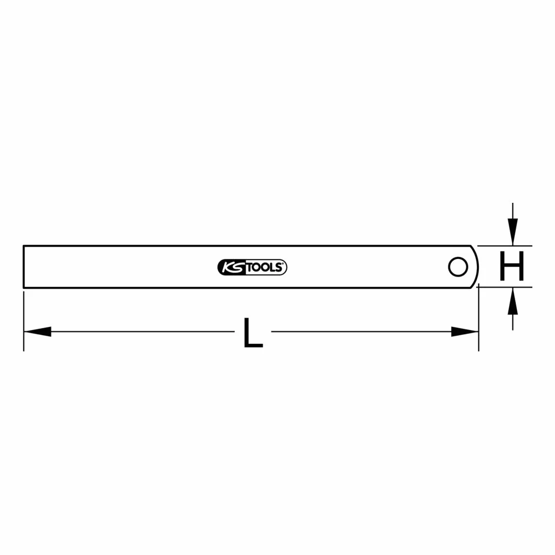 KS Tools 300.0110 Pólelastyczny przymiar stalowy, 300mm
