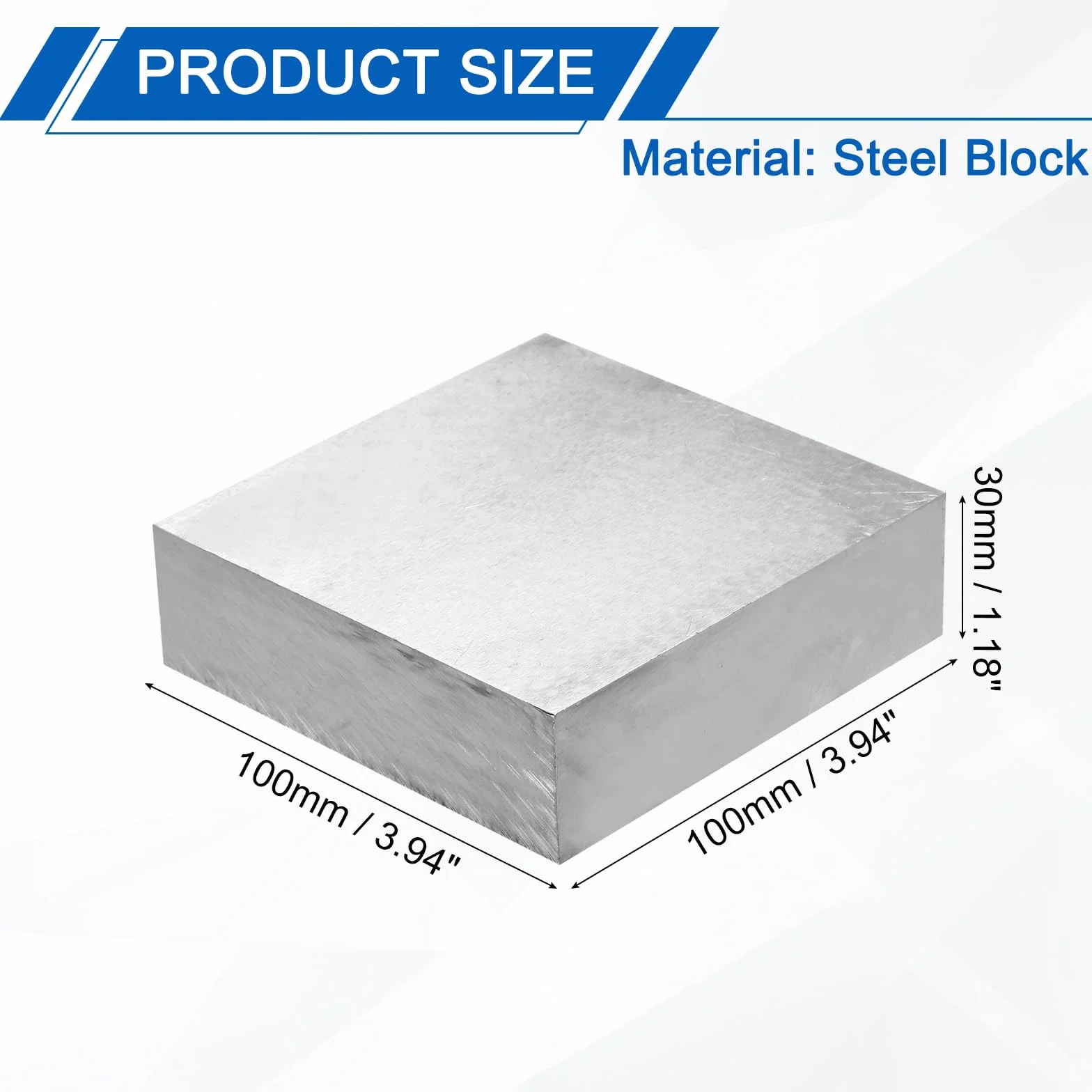 PATIKIL Blok stołowy ze stali hartowanej 100 x 100 x 30 mm 123 sztuki narzędzie do produkcji biżuterii