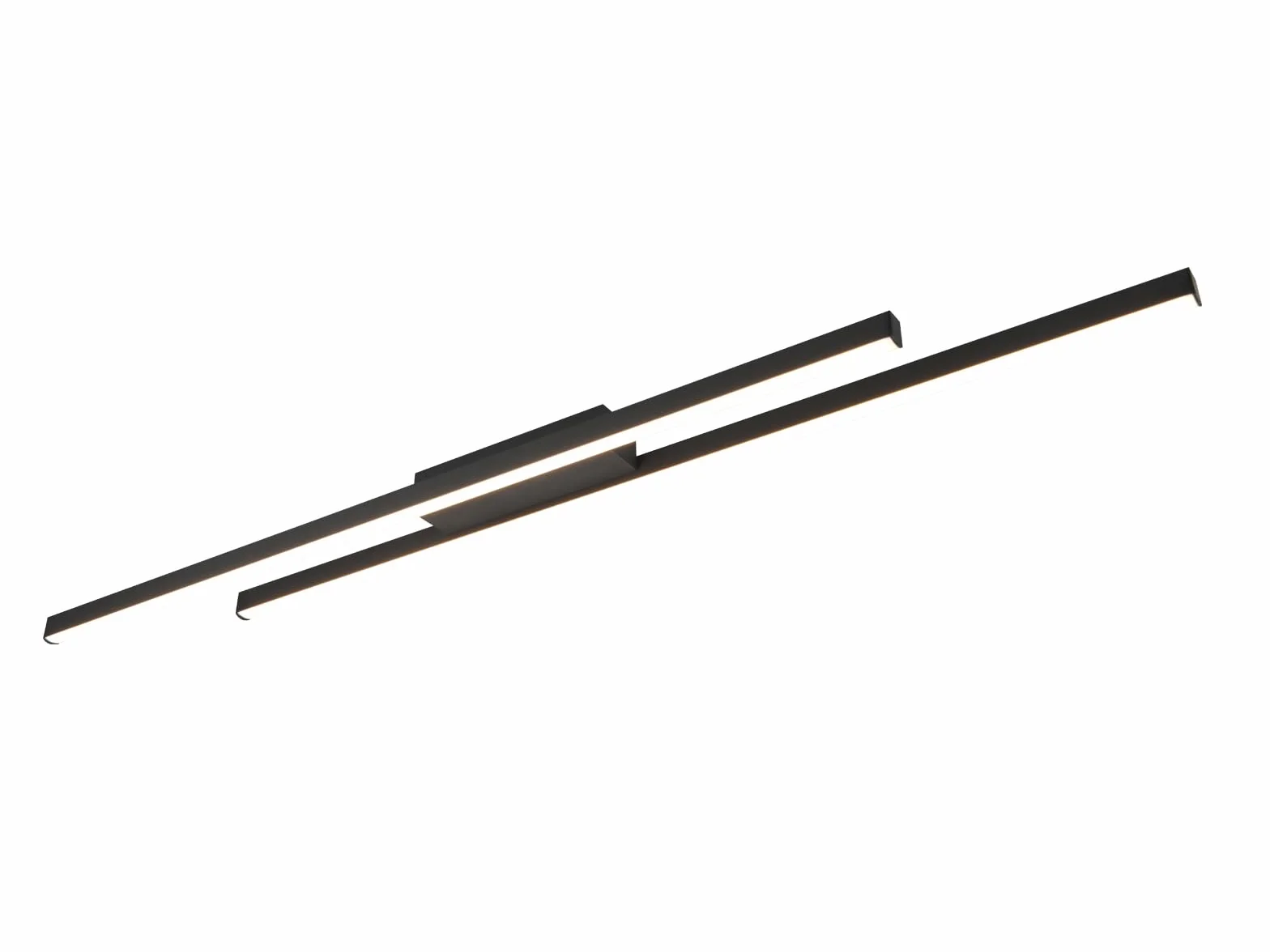 RL LIVE YOUR LIGHT Lampa sufitowa LED – 110 x 8,5 cm – 2-żarówkowa – czarna – metal