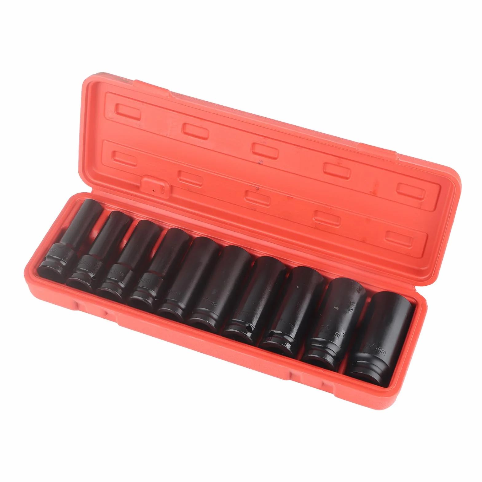 Zestaw Nakrętek do Kluczy Udarowych 1/2 cala 10 sztuk 12,5 mm 10-24 mm