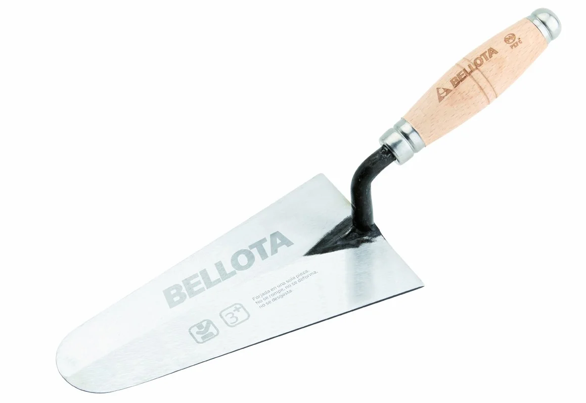 Bellota Kuta portugalska kielnia kwadratowa, uchwyt z drewna bukowego z podwójnym zaciskiem 230 x 115 mm