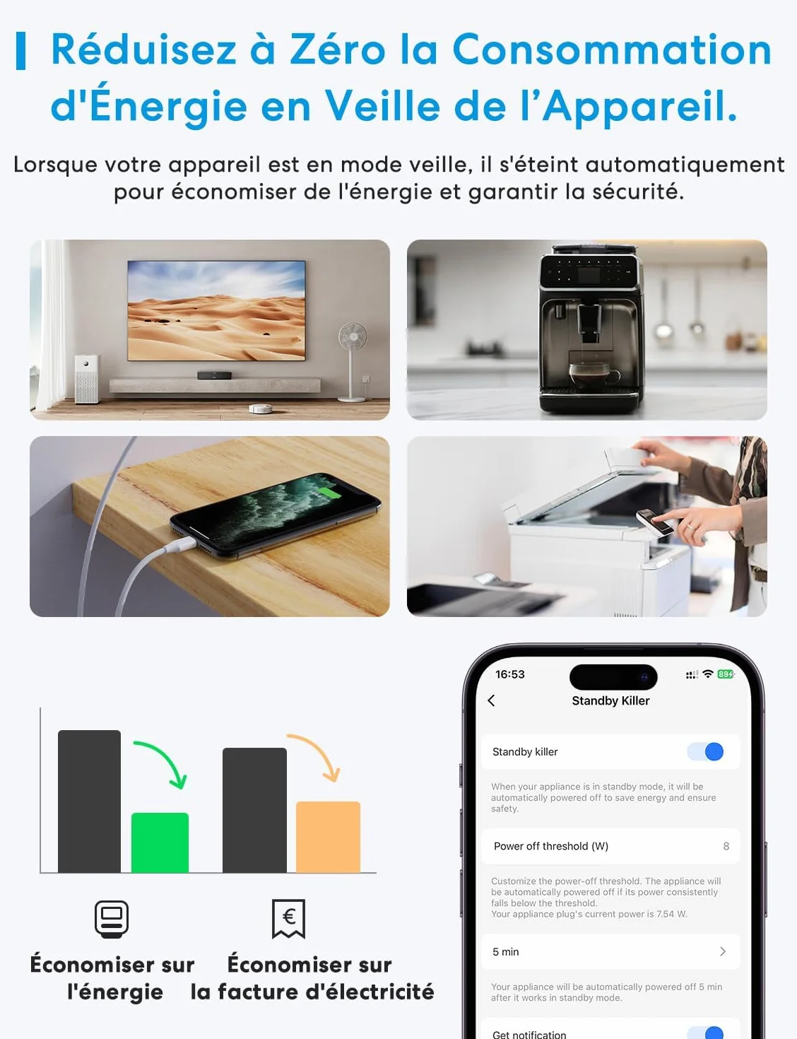 Meross Matter Connected Socket (Type E), gniazdo WiFi 16A kompatybilne z Apple Home, Alexa i Google Home, gniazdo z pomiarem energii dla fotowoltaicznych paneli słonecznych, sterowanie głosowe i zdaln
