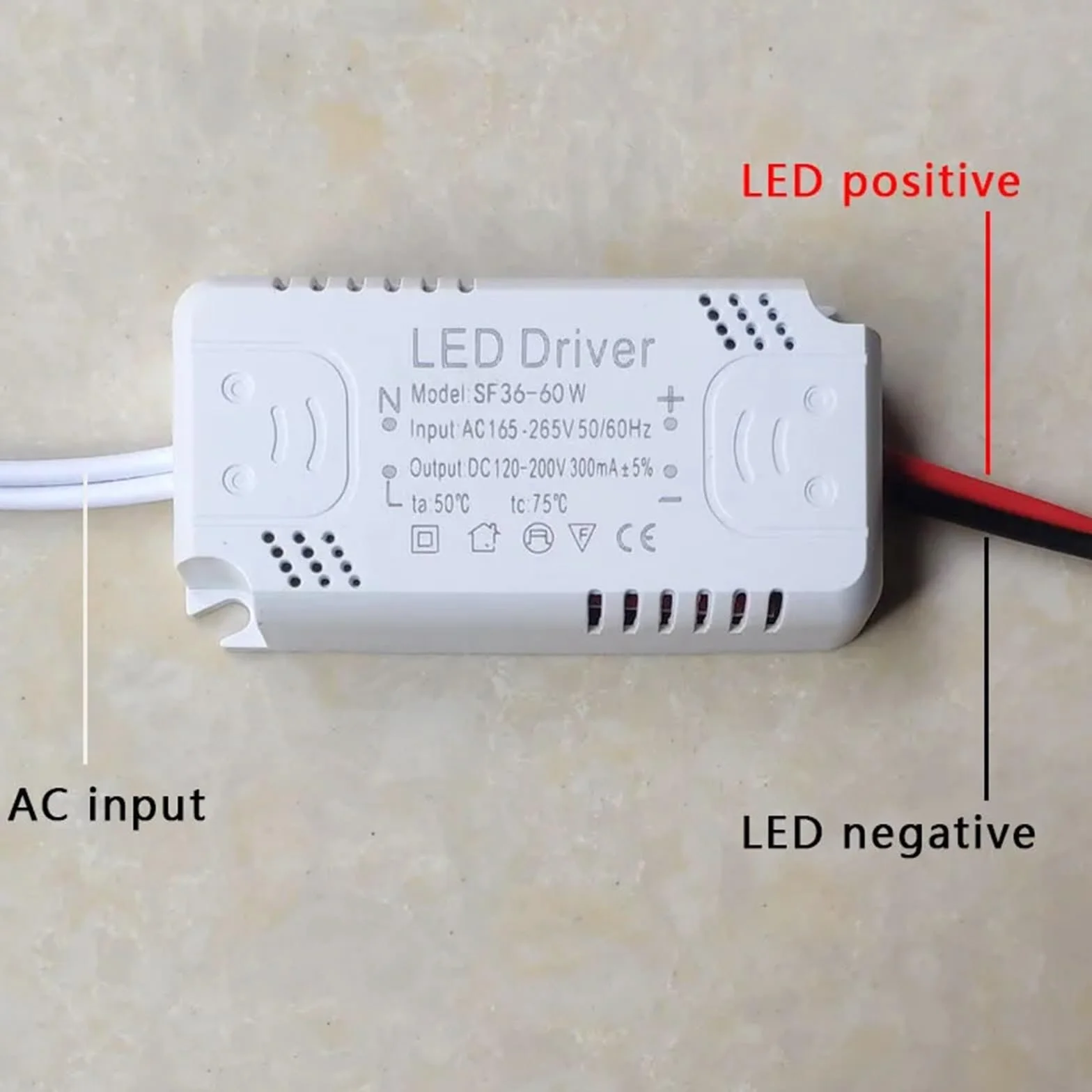 Sterownik LED 300 mA, karta 8-24 W 20-36 W 30-50 W 36-60 W, 70 W, 60-80 W, zasilacz LED, oświetlenie do sterownika światła LED (36-60W)