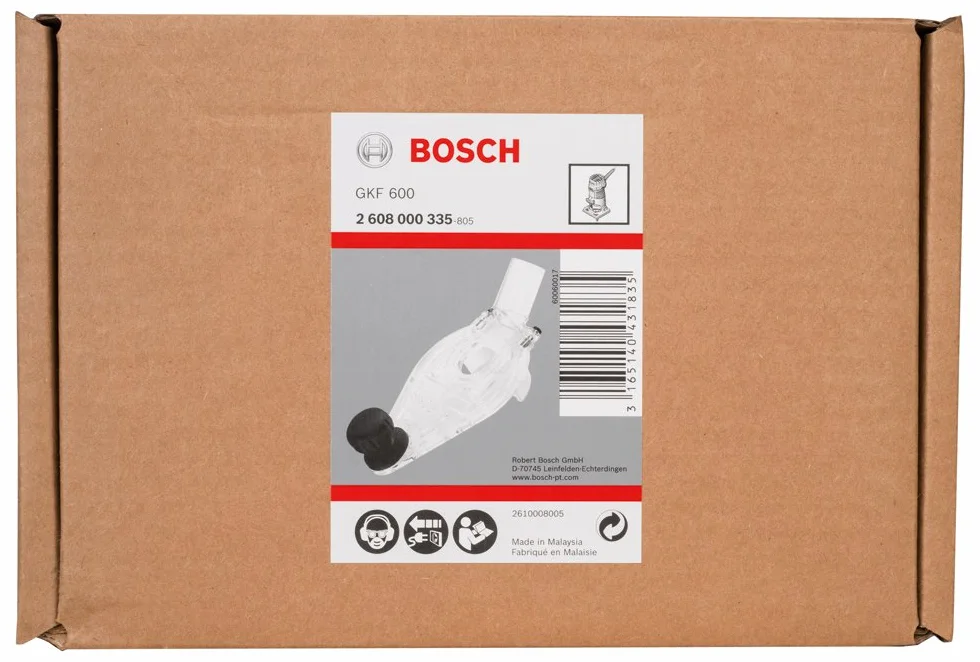 Bosch 2608000335 GKF 600 Podstawa z uchwytem bocznym, niebieska