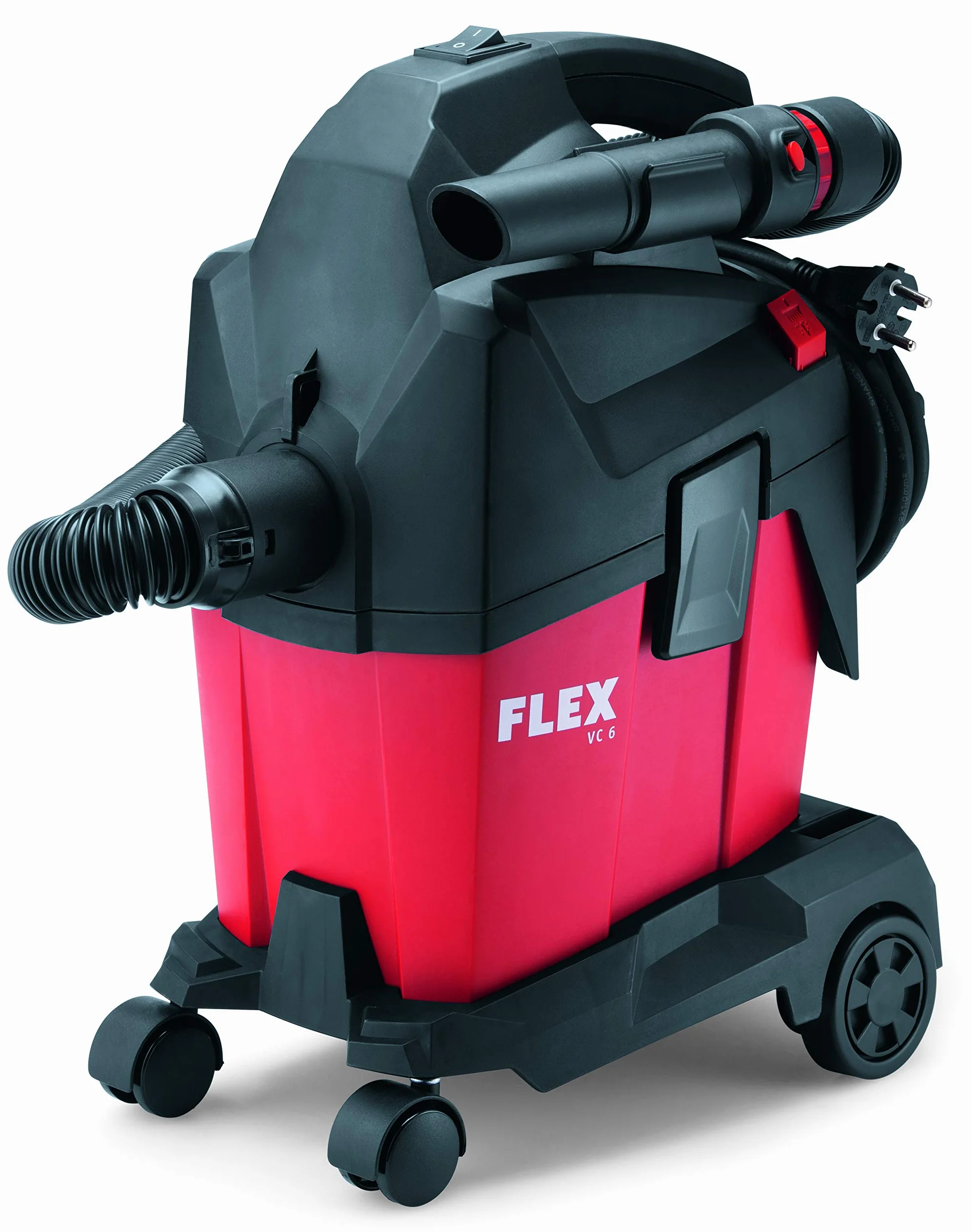 Flex Odkurzacz warsztatowy VC 6 L MC (1200 W, kompaktowy odkurzacz na sucho z paskiem do noszenia, pojemnik 6 l, odkurzacz z akcesoriami) 481513