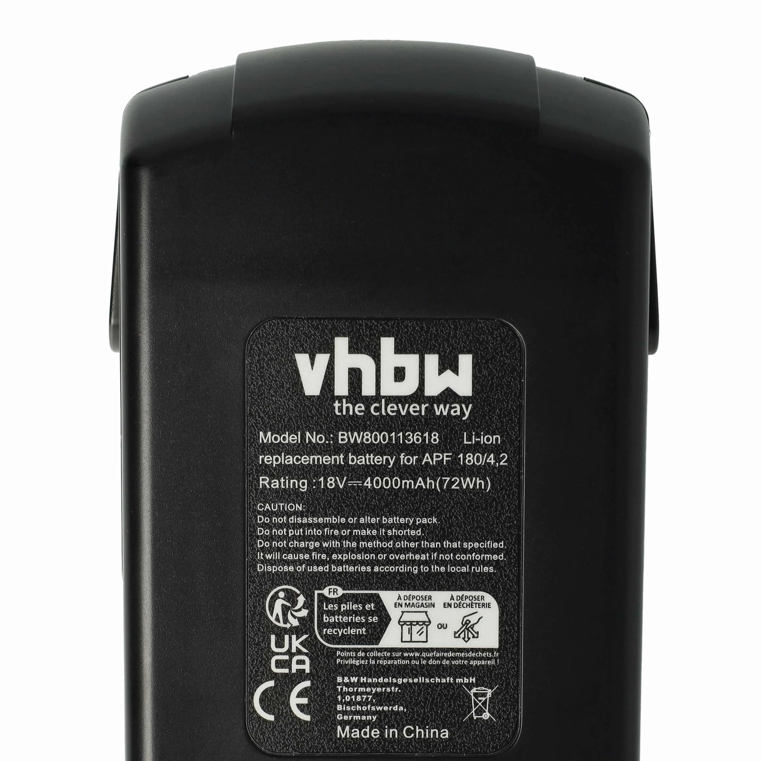 vhbw akumulator litowo-jonowy 4000 mAh (18 V) nadaje się do narzędzi elektronicznych Kress 180 AFB, 180 AFT, 180 ATBS zastępuje APF 180/4.2, 98044607