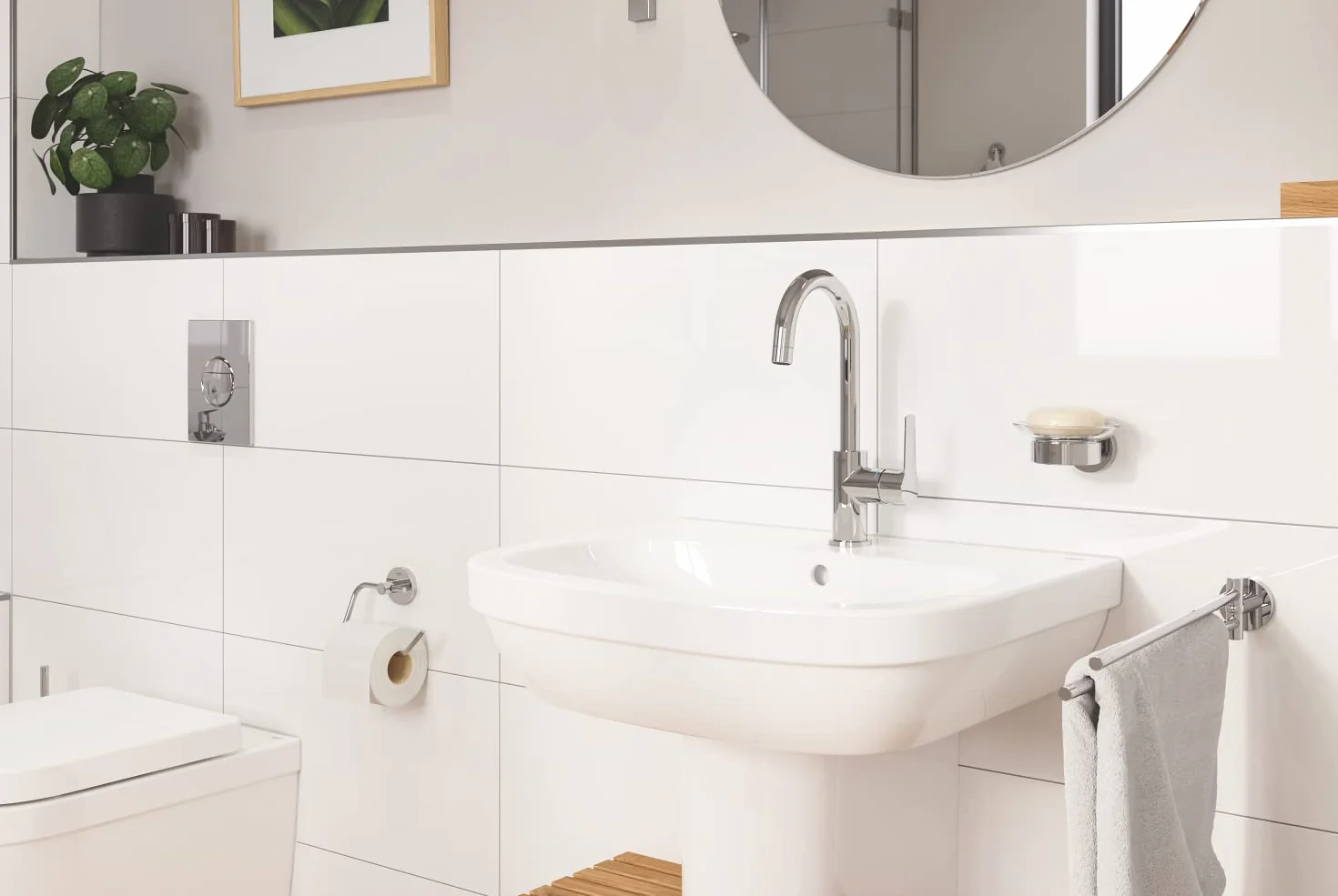 Grohe Start QuickFix 41183000 wieszak na ręczniki, chromowany, z QuickScrew