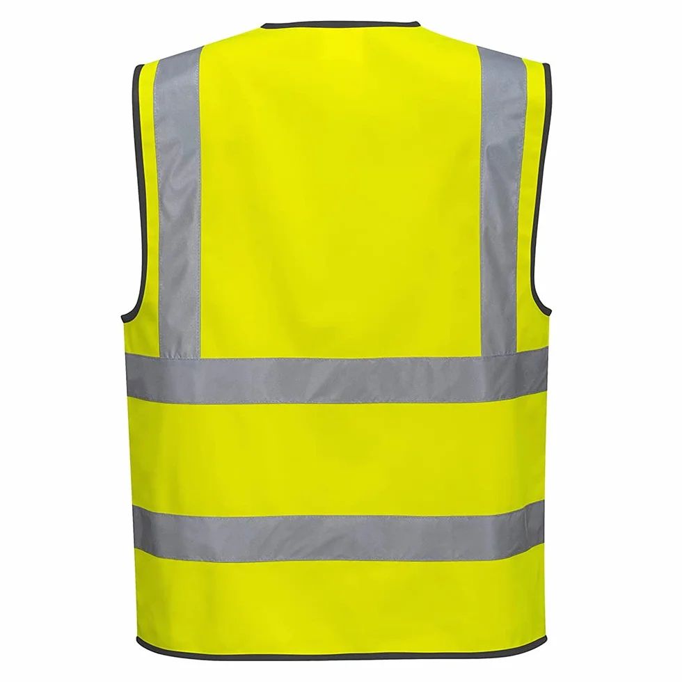 Portwest C375 Ostrzegawcza Zapinana Kamizelka na Zamek Blyskawiczny, Regularny, Rozmiar 3XL, Żółty