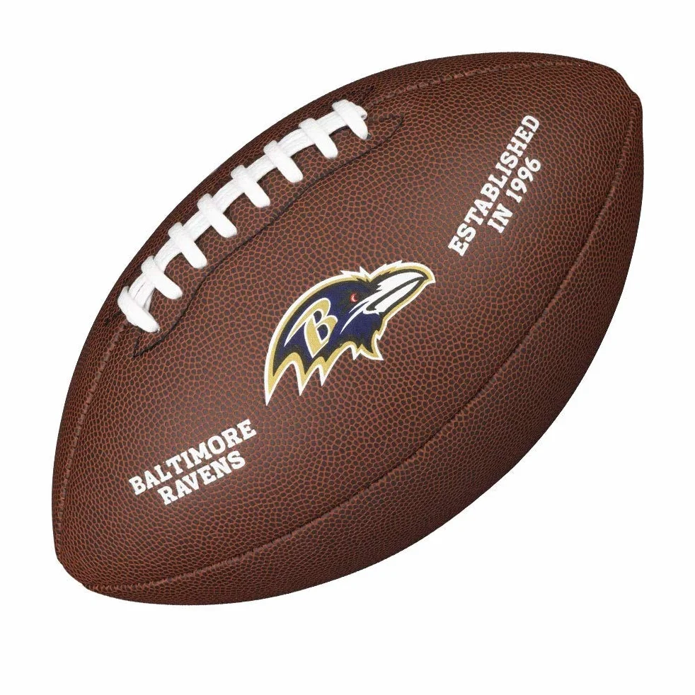 Wilson Sporting Goods Unisex Wilson American Football NFL TEAM LOGO oficjalny rozmiar mieszanej skóry, brązowy, oficjalny Wielka Brytania