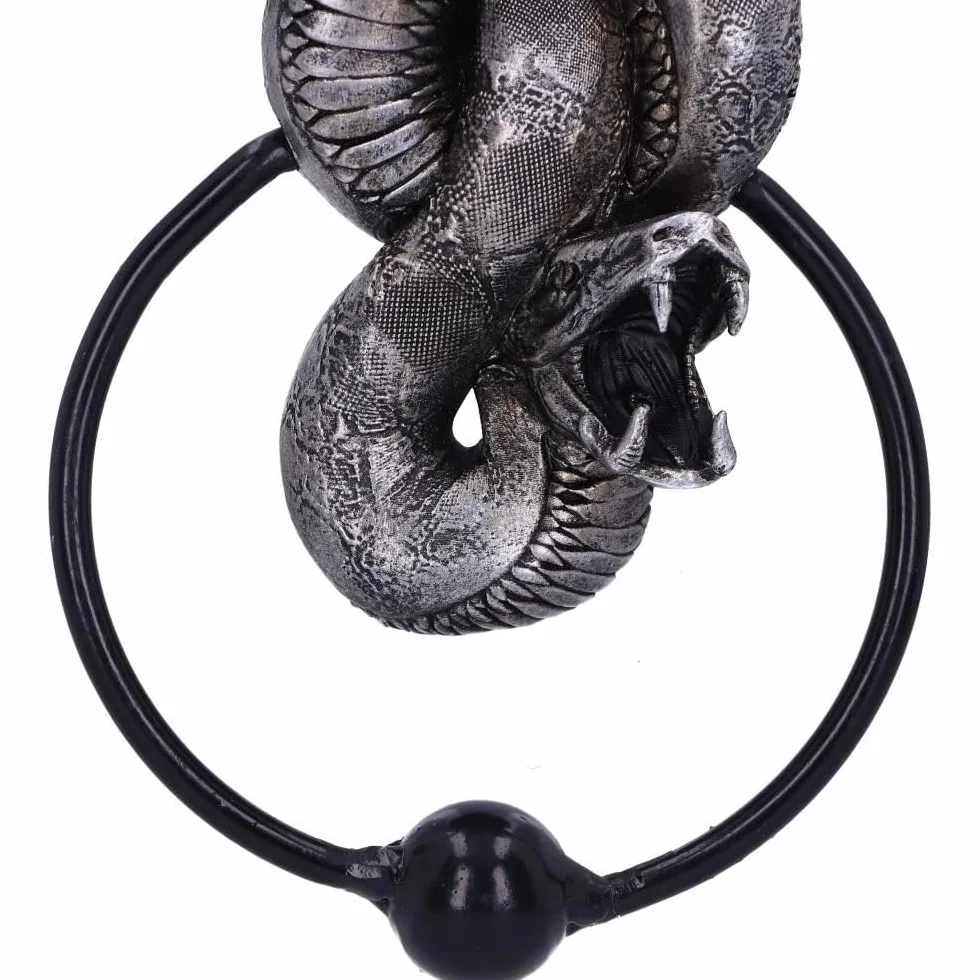 Nemesis Now Oficjalnie licencjonowana kołatka do drzwi Harry Potter The Dark Mark 23 cm, żywica, srebrna