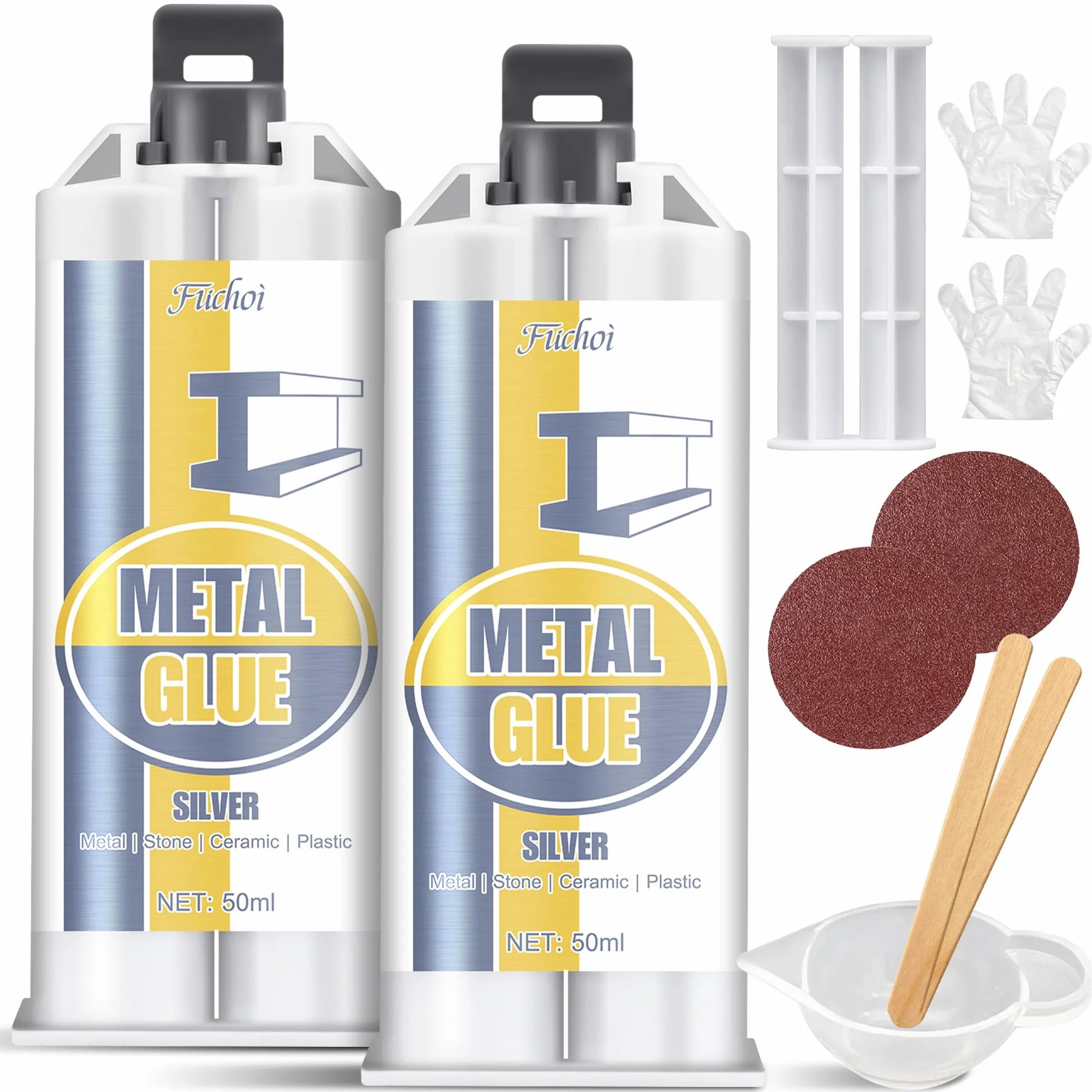 Klej do metalu Extra Stark 100ml - 2-składnikowy płynny klej metalowy do spawania i naprawy stali nierdzewnej, aluminium, ceramiki, tworzyw sztucznych, drewna, kamienia - wodoodporny, odporny na