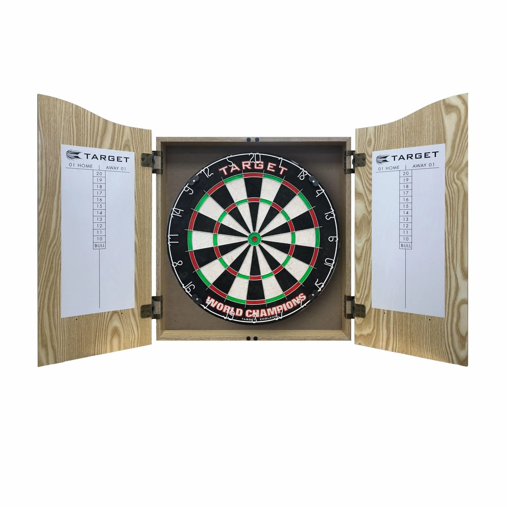 Target Darts Tarcza do darta na mistrzostwach świata w jednym domowym gabinecie z dwoma zestawami rzutek, jasnobrązowa, standardowa