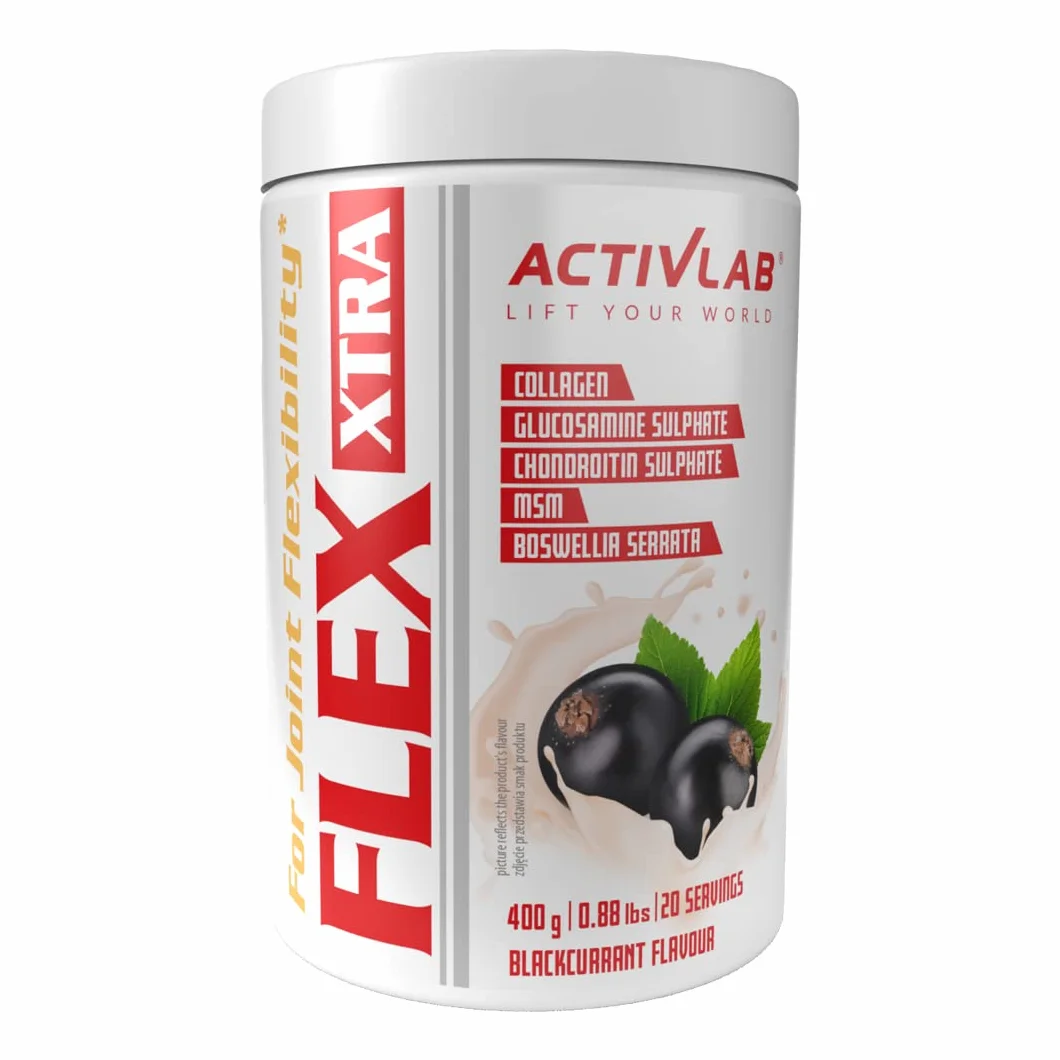 Activlab FLEX Xtra 400g Kolagen Typ I Glukozamina MSM Witamina C B6 D Hyaluronian Dla Stawów