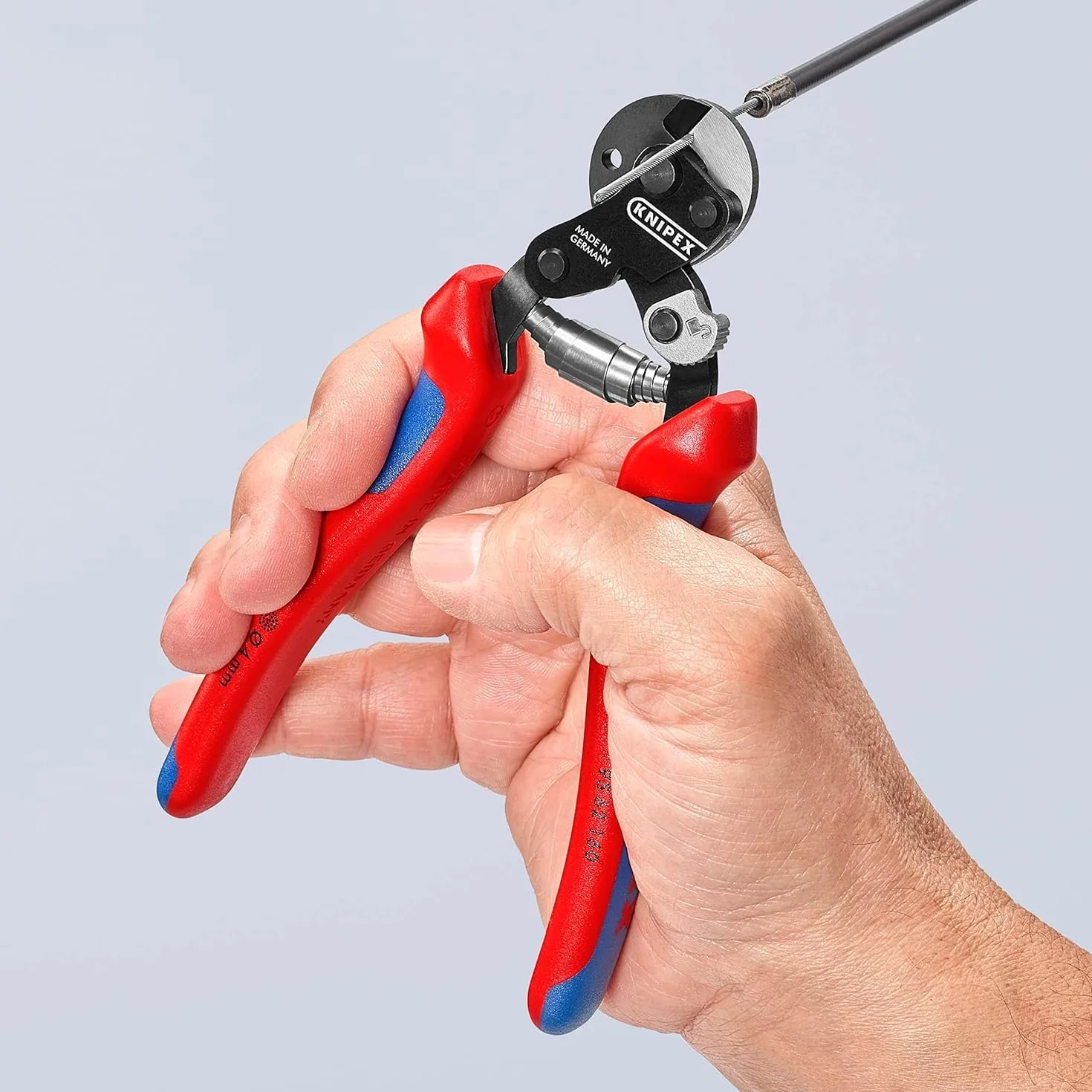 KNIPEX Nożyce do lin stalowych przeznaczone także do lin stalowych o dużej wytrzymałości z osłonkami wielokomponentowymi 160 mm, 95 62 160