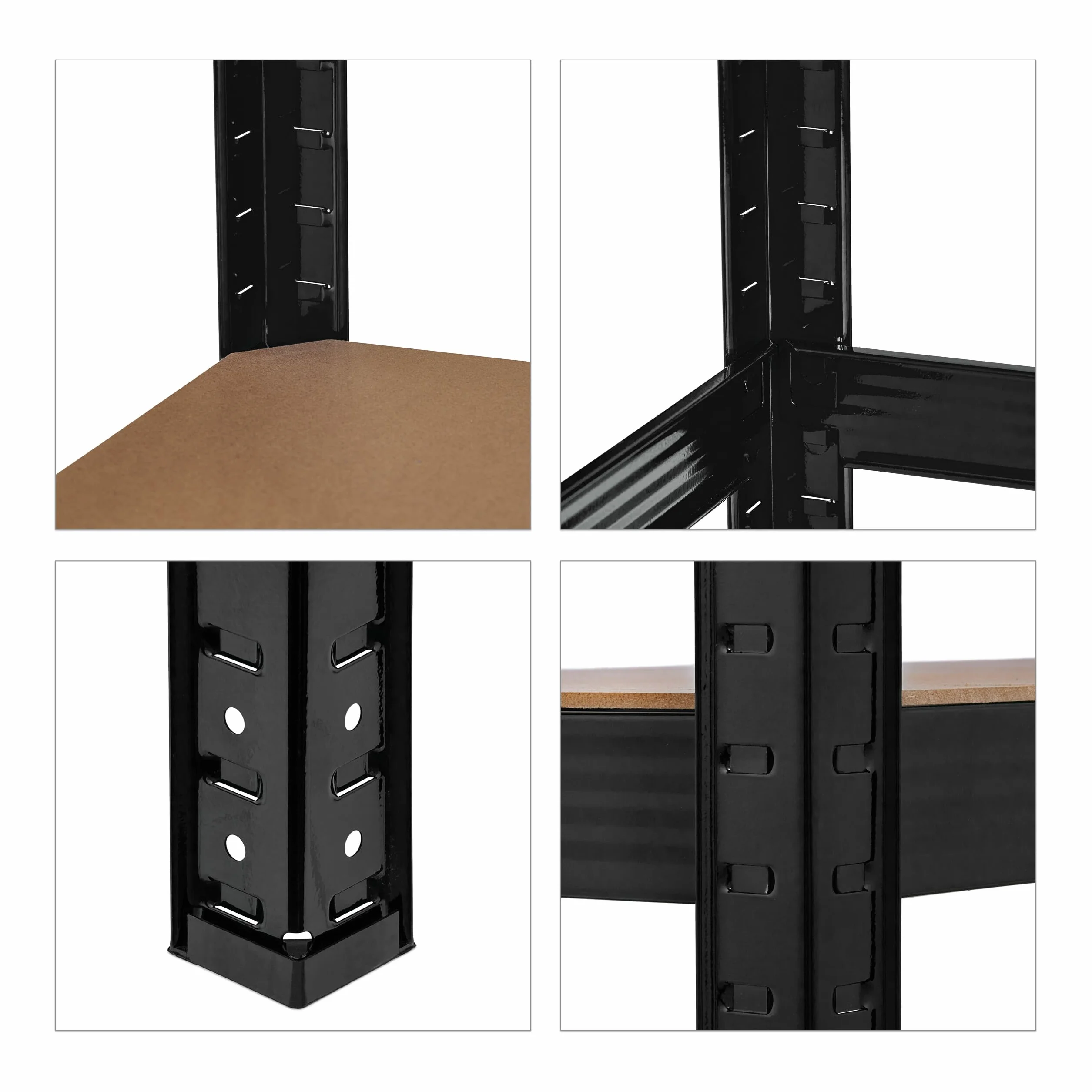 Relaxdays Regał magazynowy stalowy 180x60x45 cm 500 kg 5 poziomów czarny