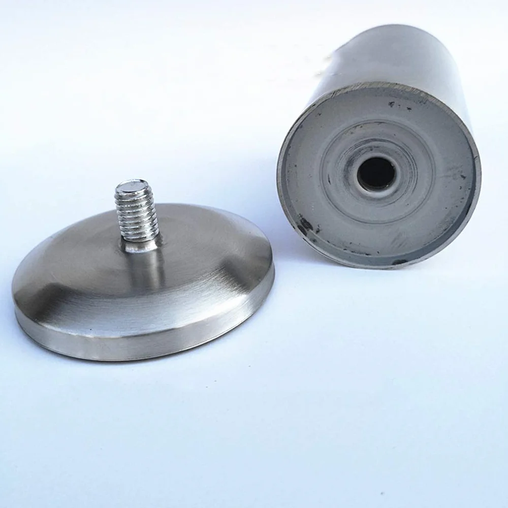 4 szt. Nogi meblowe Metalowe nogi stołowe ze stali nierdzewnej Stopki Okrągłe wymienne podstawki kanapy Sofa biurka Szafki łóżkowe Podstawki M8(15cm)