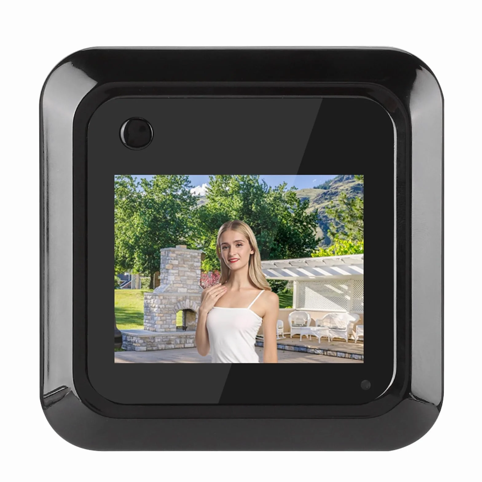2,4-calowy Inteligentny Wizjer do Drzwi Wyświetlacz TFT LCD Aparat Szerokokątny 0,3 MP 95 ° Nagrywanie Zdjęć Inteligentne Akcesoria do Drzwi Wbudowana Funkcja Przechowywania Pozwala Nigdy Nie