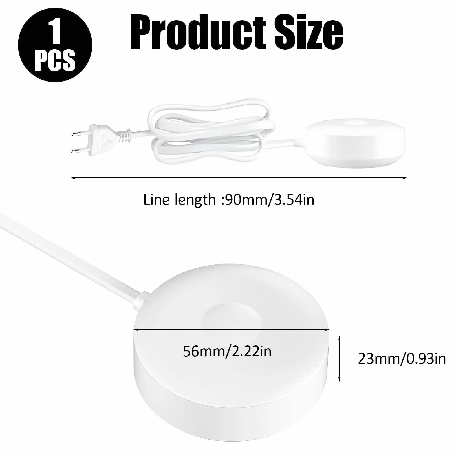 Stacja ładująca do Braun Oral-B IO Series 7, 8 i 9, indukcyjna ładowarka 3768 do elektrycznych piersi zębów, wodoodporna konstrukcja, kompatybilna i bezpieczna do użytku w łazience i w podróży