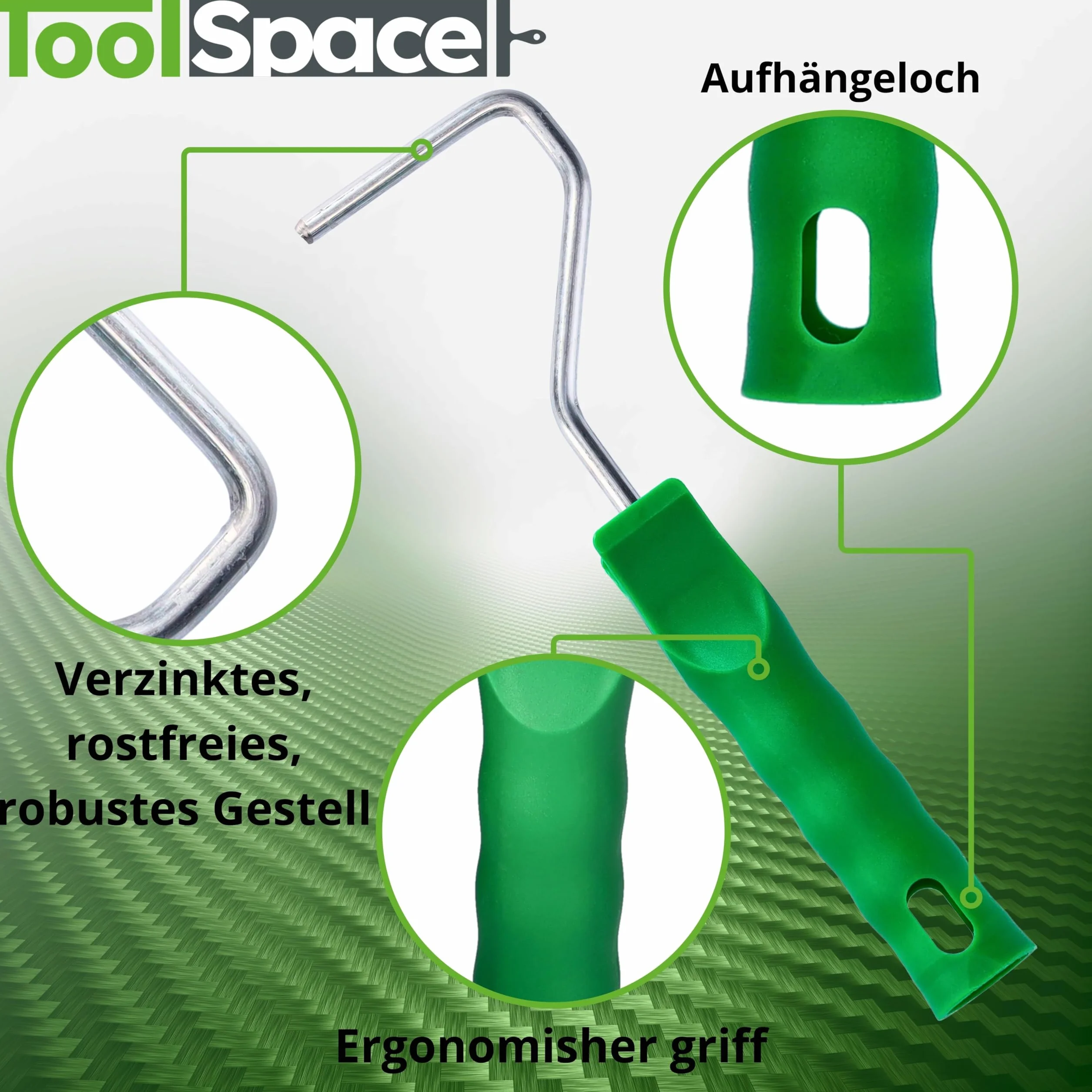 ToolSpace | ZESTAW MALARSKI | Wałek GĄBKOWY Moltopren 5cm, 7cm, 10cm rączka kuweta | Wałek malarski, do ścian, płaskich powierzchni, tacka na farbę
