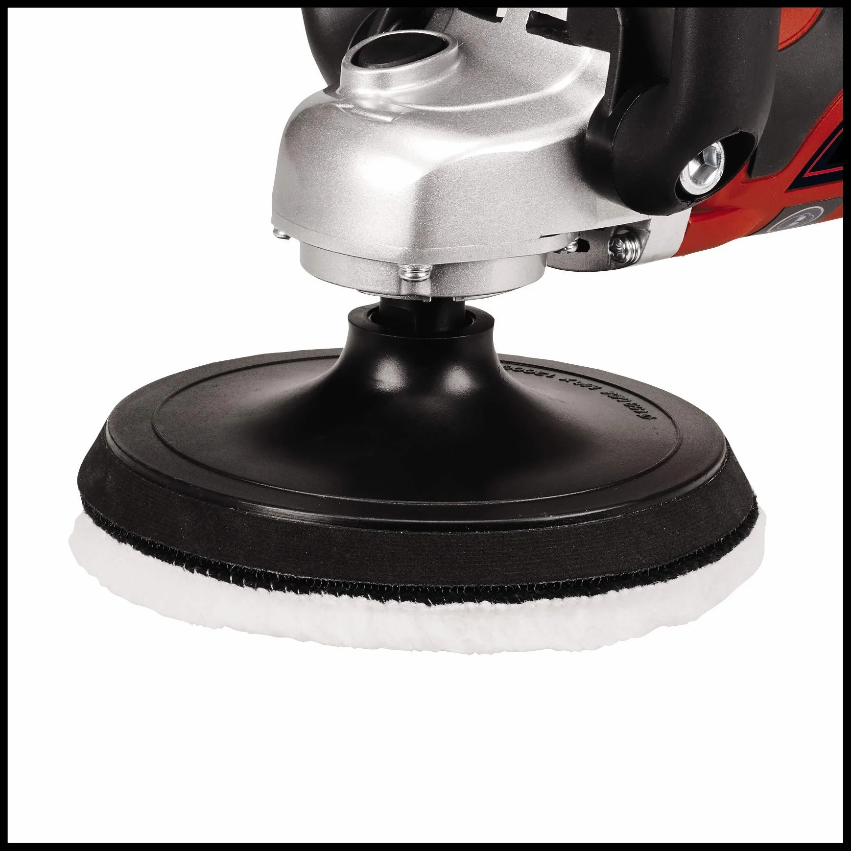 Einhell Szlifierka CC-PO 1100/150 E (1100 W, 150 mm talerz polerski, mocowanie na rzep do akcesoriów, w zestawie nasadki piankowe, papier ścierny, syntetyczna osłona polerska)