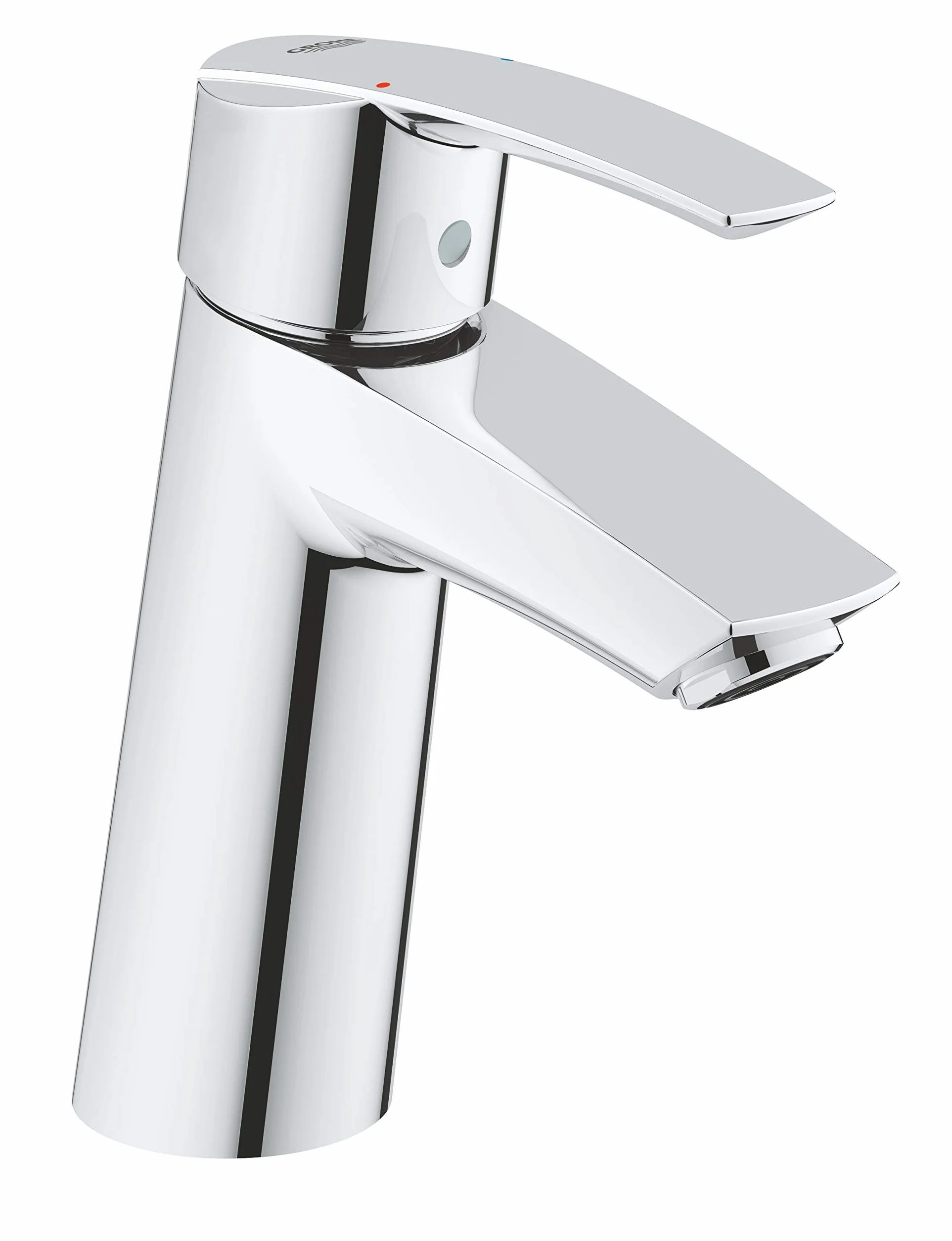 GROHE Start – bateria umywalkowa jednoręczna (oszczędność wody, rozmiar M, szybkie mocowanie, z ogranicznikiem temperatury), chrom, 23575001