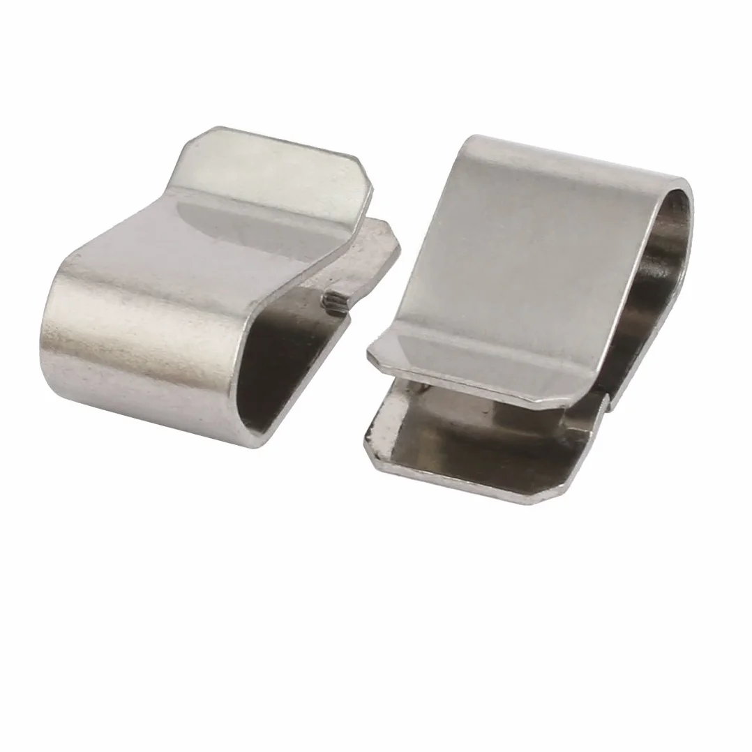 sourcingmap 25 szt. sprężynowy klips ze stali nierdzewnej w kształcie litery U, srebrny odcień, 21,4 mm x 12 mm