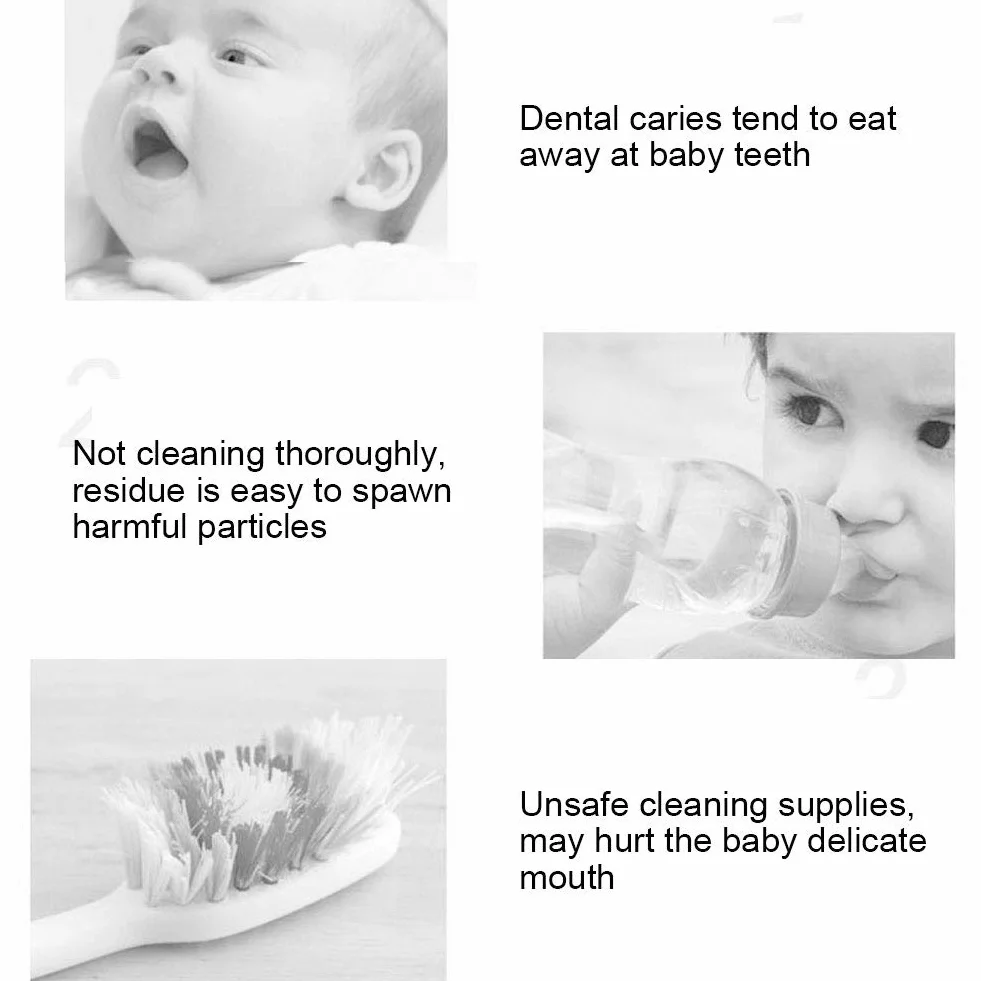 30 Szt. Szczoteczka do Zębów dla Dzieci Tongue Cleaner, Pielęgnacja Zębów Baby Oral Cleaner na 0-36 Miesięcy Baby Finger Szczoteczka do Zębów