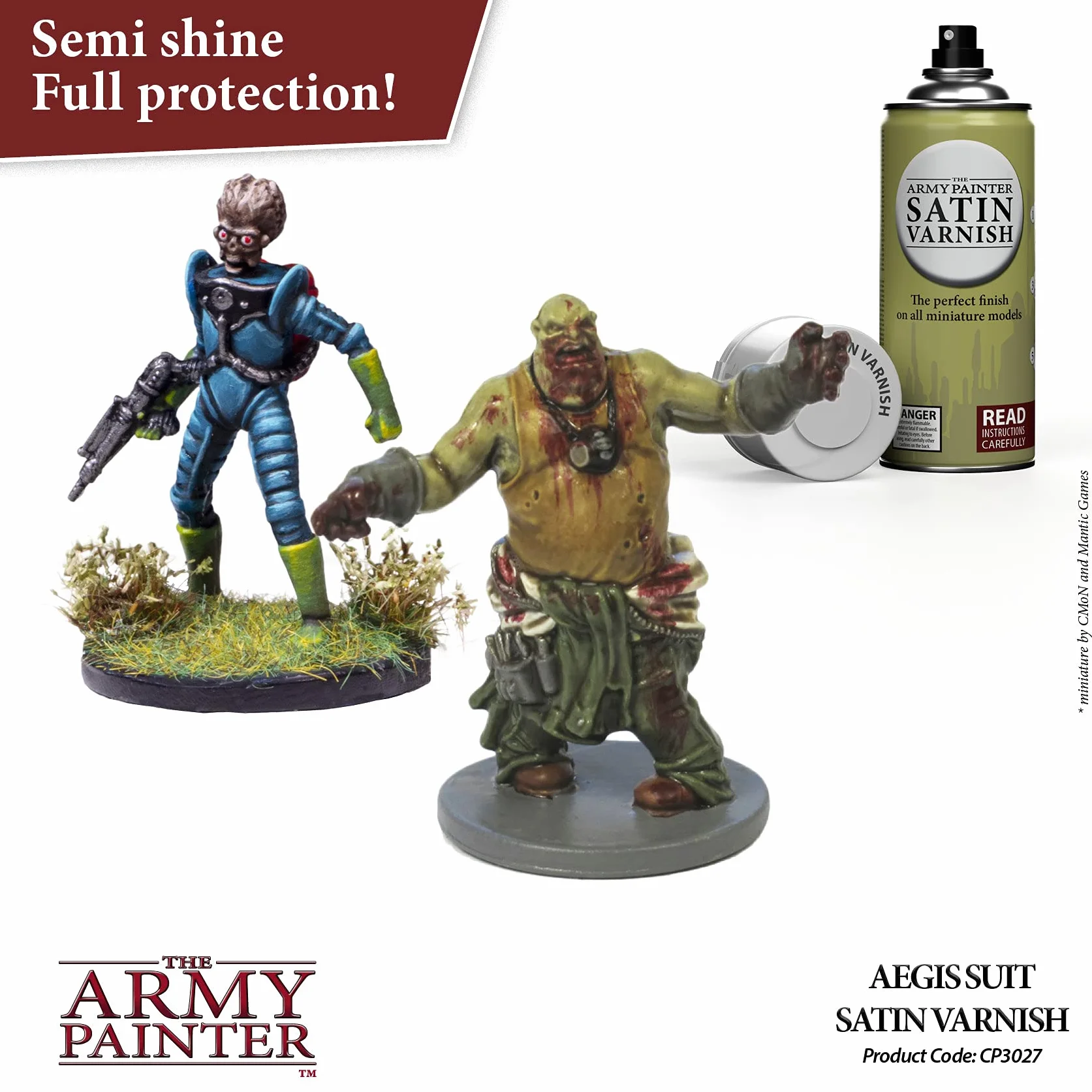 The Army Painter Satin Varnish, lakier w sprayu do ochrony figurek, modelowania figurek do gier fabularnych, planszowych i bitewnych, 400 mL