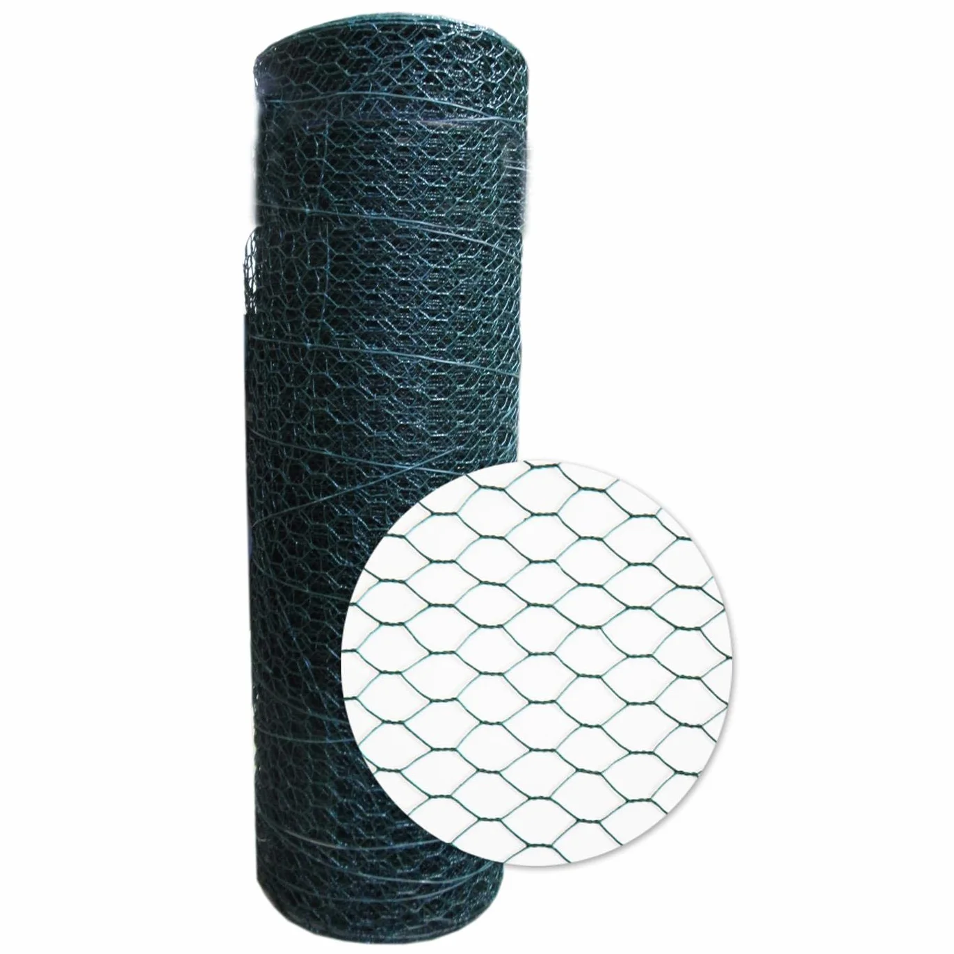 Alberts 614225 Siatka heksagonalna | różne długości i wysokości - opcjonalnie w różnych kolorach | zielona | oczka 25 x 25 mm | wysokość 50 cm | długość 10 m