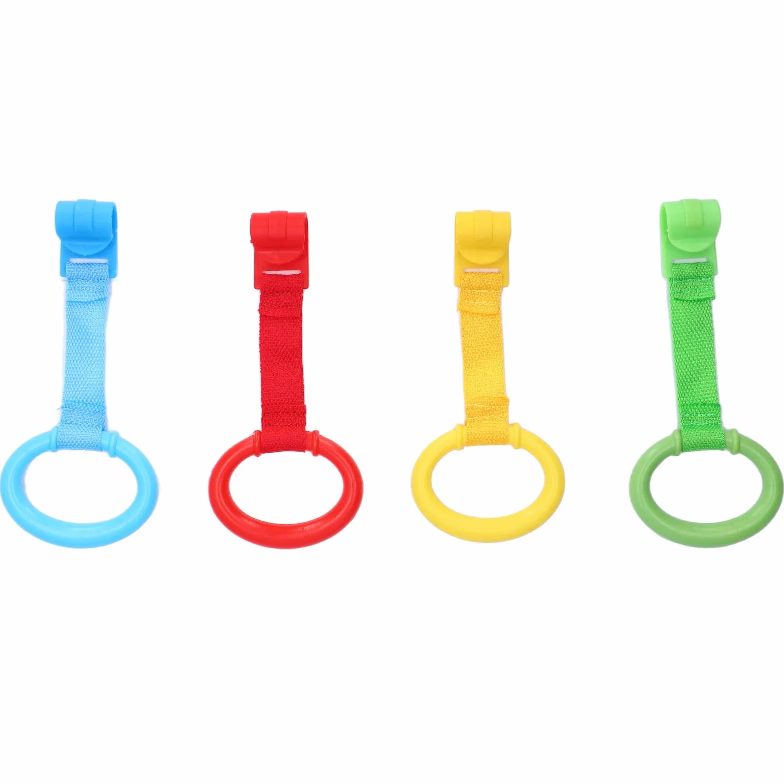 Plastikowe Kółka do ściągania łóżeczka dla Niemowląt Ćwiczenia do Chodzenia Asystent Stand Up Rings Lekkie Pierścienie do Chodzenia Ergonomiczna Konstrukcja Kojec z