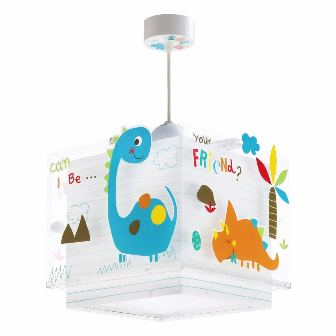 Dziecięca lampa wisząca Dalber Dinozaury Dino's Multicolor Animals