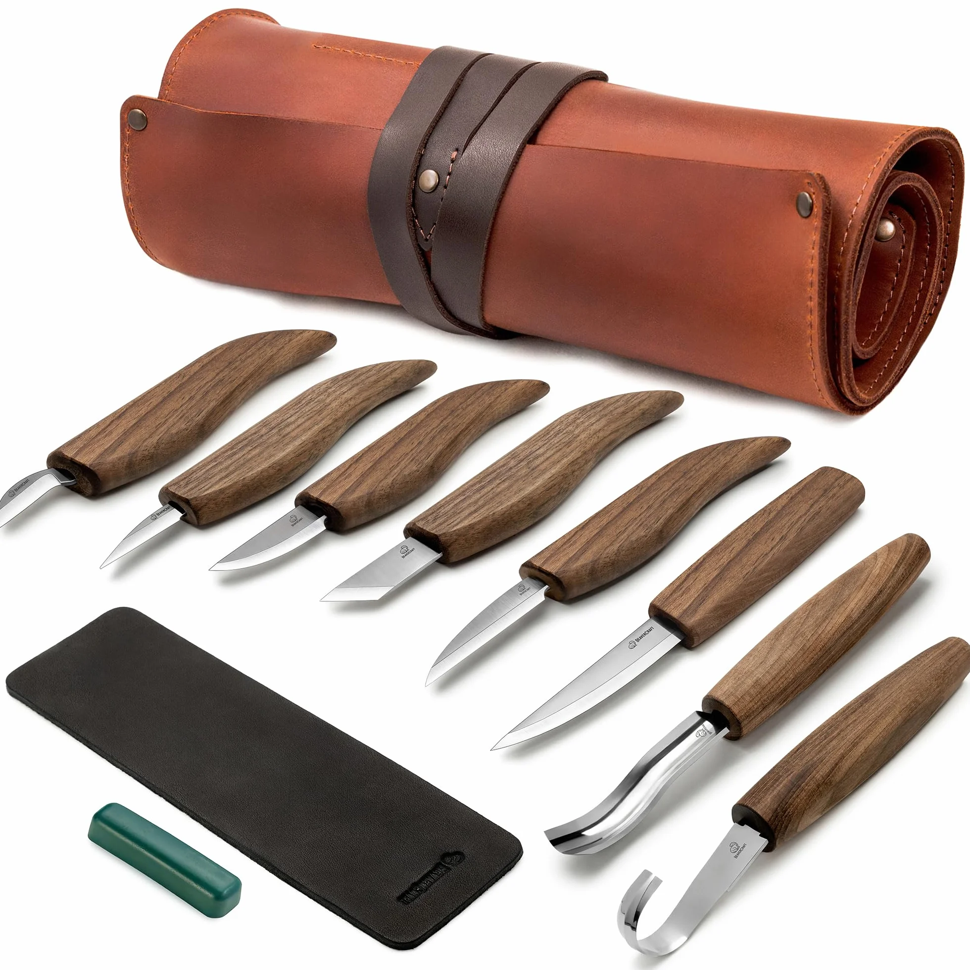 BeaverCraft BeaverCraft Deluxe Zestaw do rzeźbienia w drewnie S18X - Zestaw do rzeźbienia w drewnie - Zestaw narzędzi do rzeźbienia - Zestaw noży do rzeźbienia chipów Zestaw narzędzi do rzeźbienia w