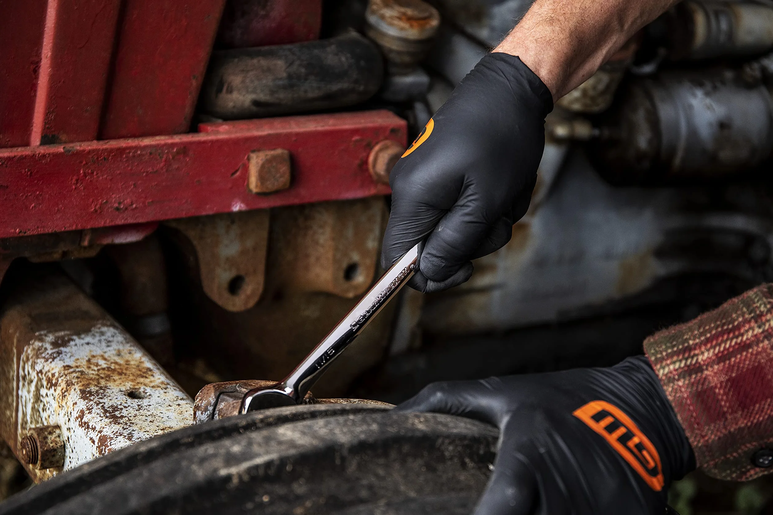 GearWrench 9032 klucz płasko-oczkowy z grzechotką, 12-częściowy