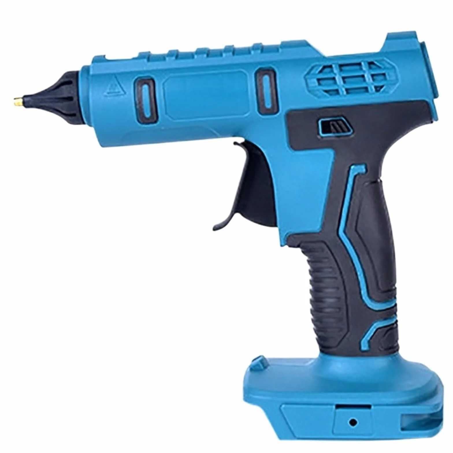 Nowy pistolet do klejenia na gorąco kompatybilny z baterią litową Ma-kita18V bezprzewodowy elektryczny pistolet do klejenia na gorąco z 10 sztuk 11mm kleje w sztyfcie (Size : Without Battery)
