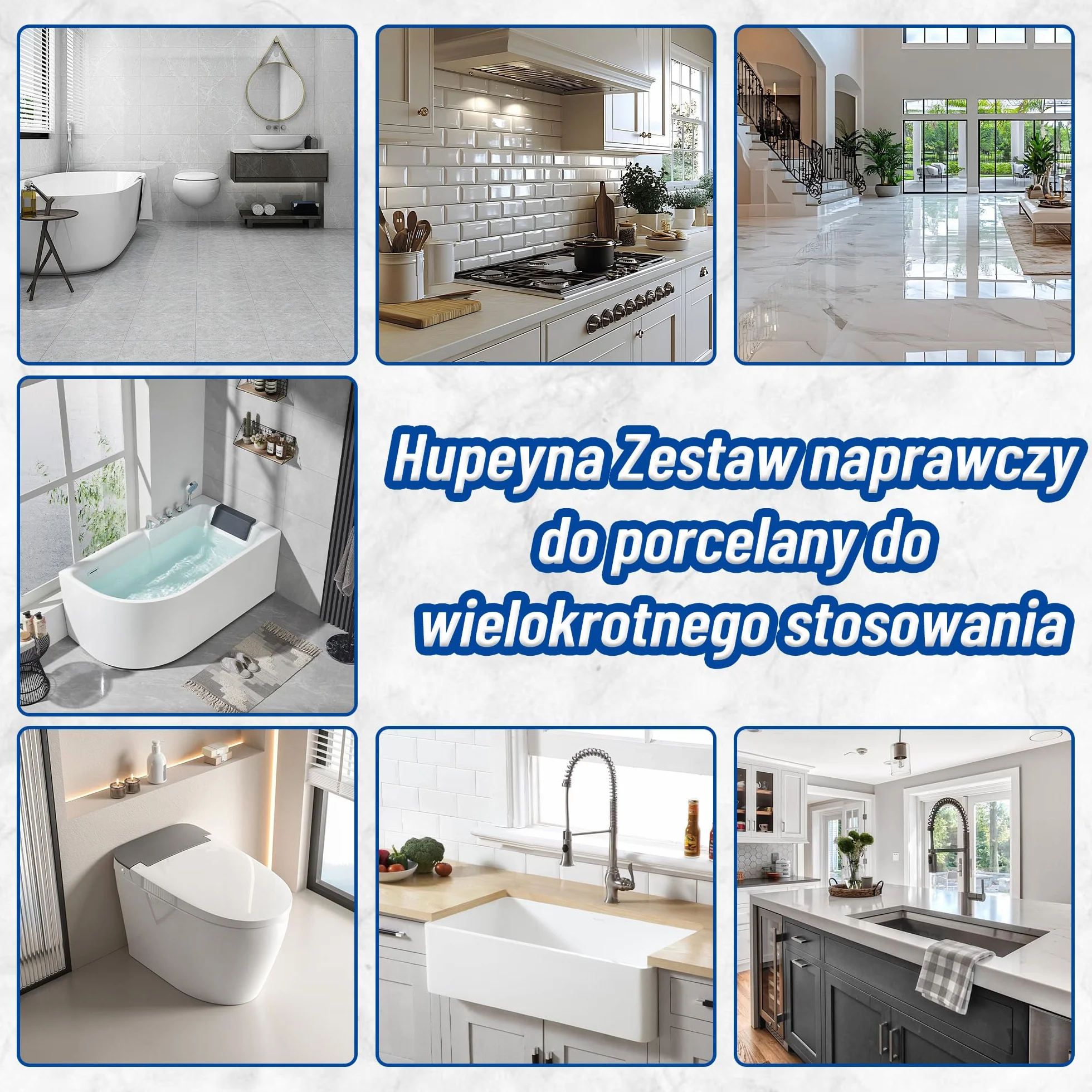 Zestaw naprawczy do wanien, zestaw naprawczy do płytek, akryl, ceramika, emalia, kuchnia, łazienka, naprawa odprysków, pęknięć, zadrapań, dziur rdzy na porcelanowej umywalce, wannie, toalecie