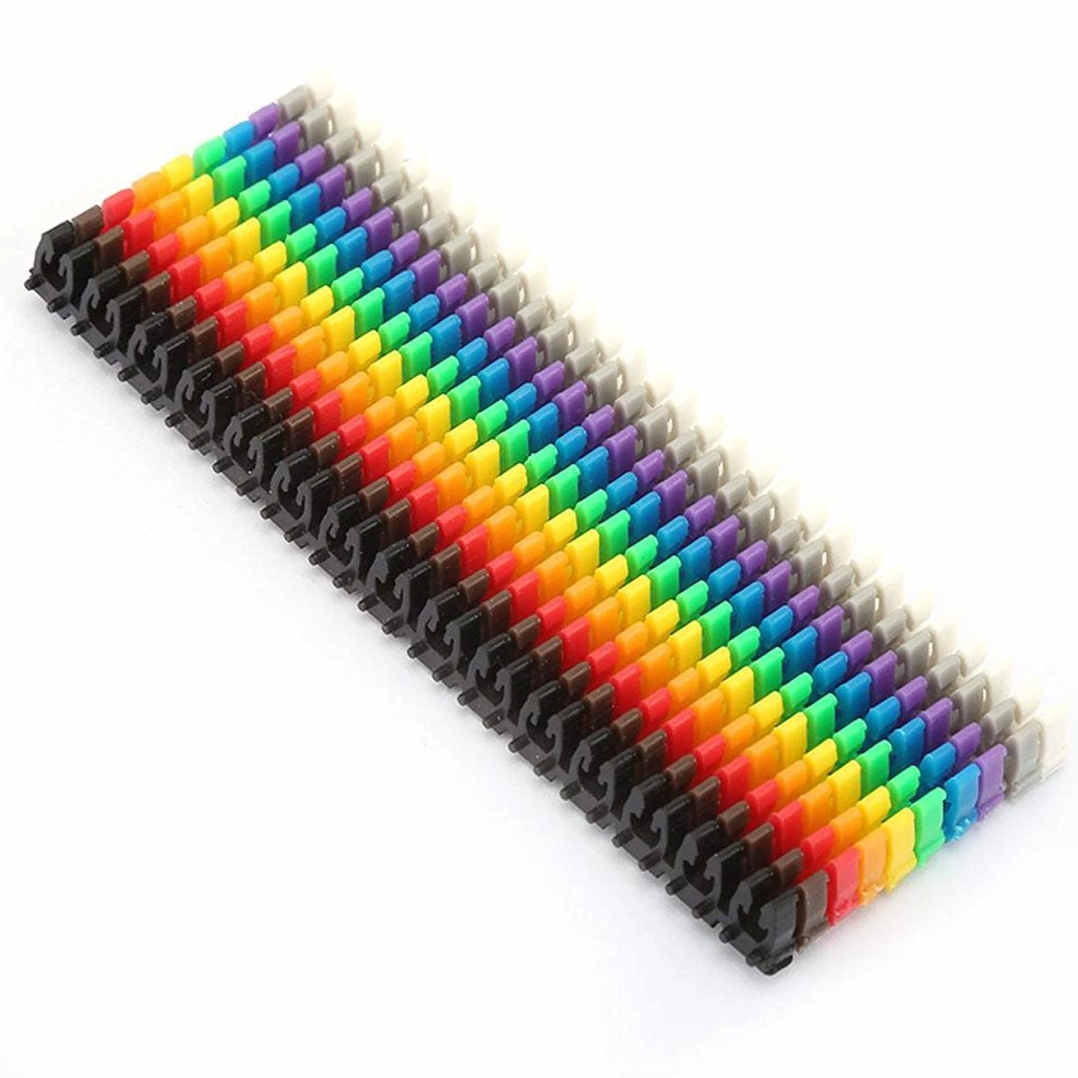 znacznik numeracji przewodów, plastikowy klips do kabli oznaczonych kolorami (150 szt. 1,5 mm²)
