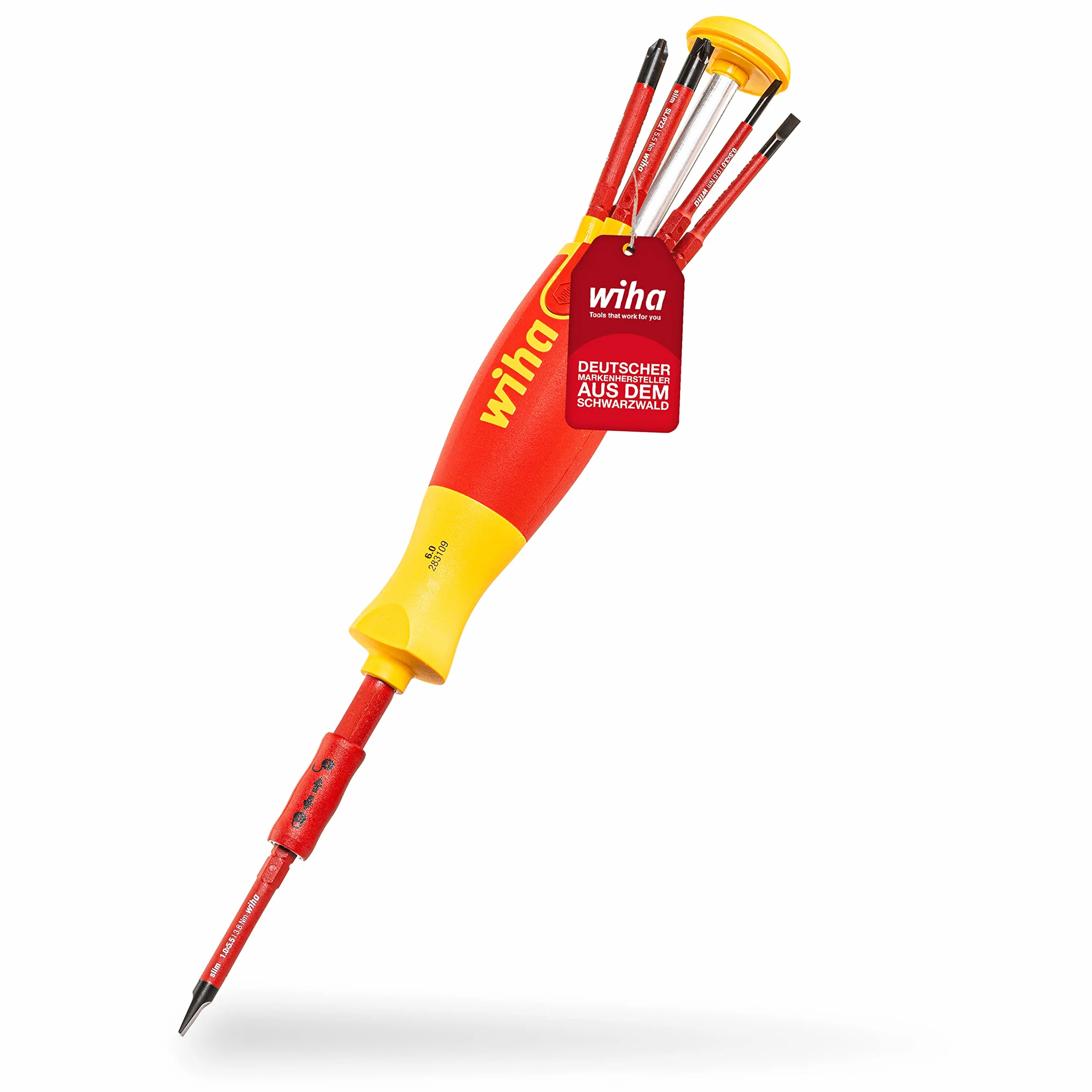 Wiha 2831-09023 LiftUp Schraubendreher mit Bit Magazin